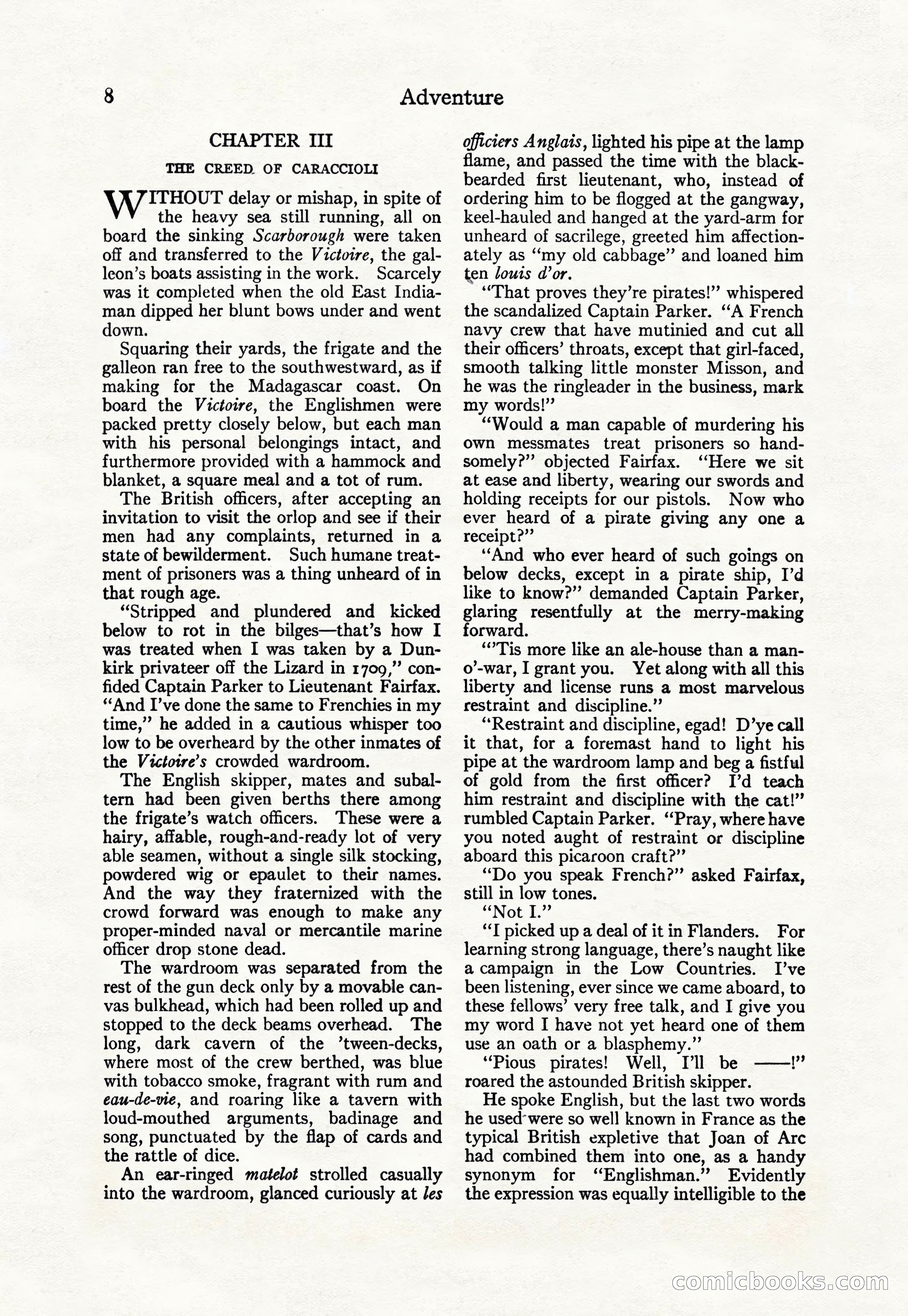 Adventure Magazine Cover, April 30, 1925 — page 18 of 204