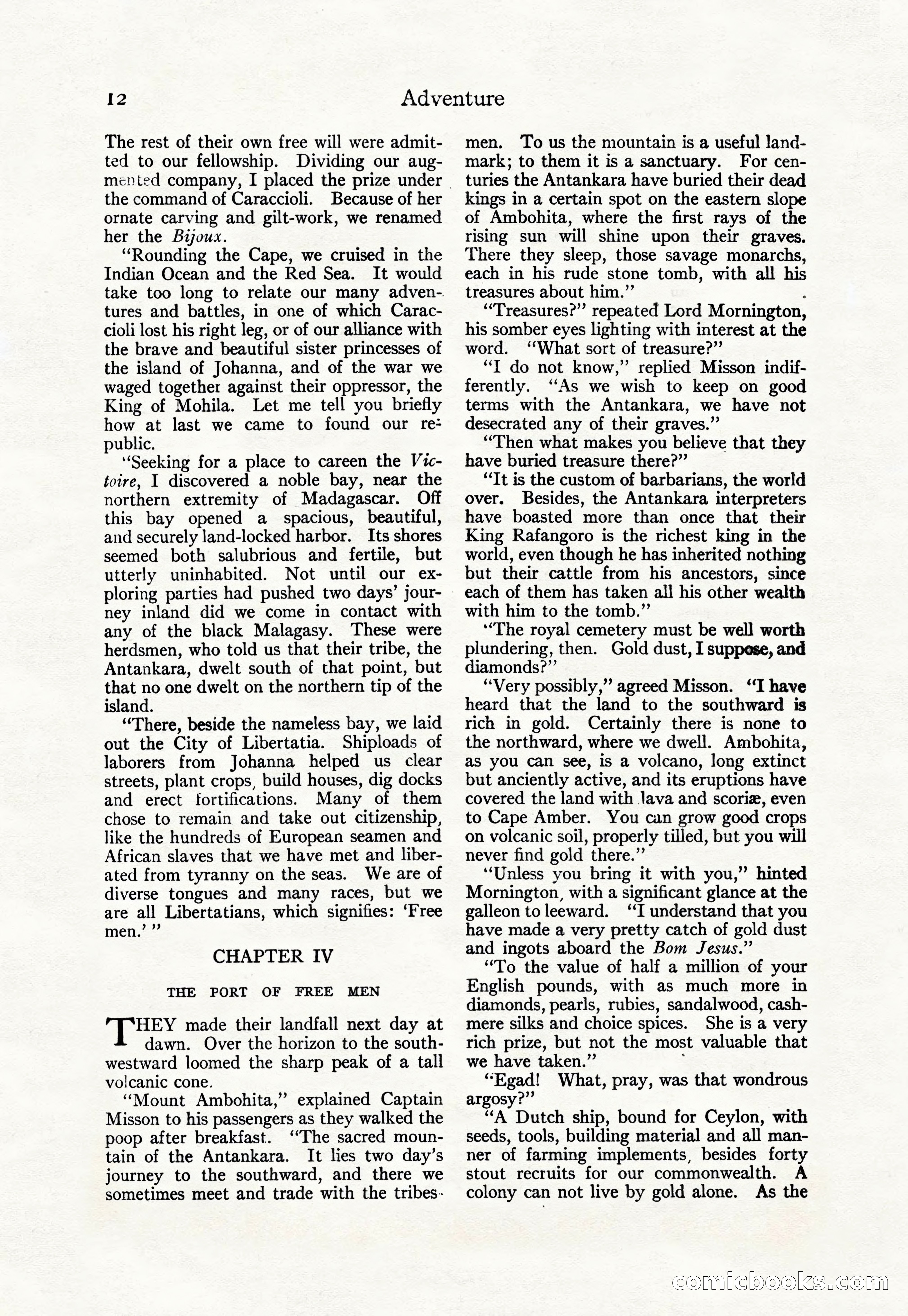 Adventure Magazine Cover, April 30, 1925 — page 22 of 204