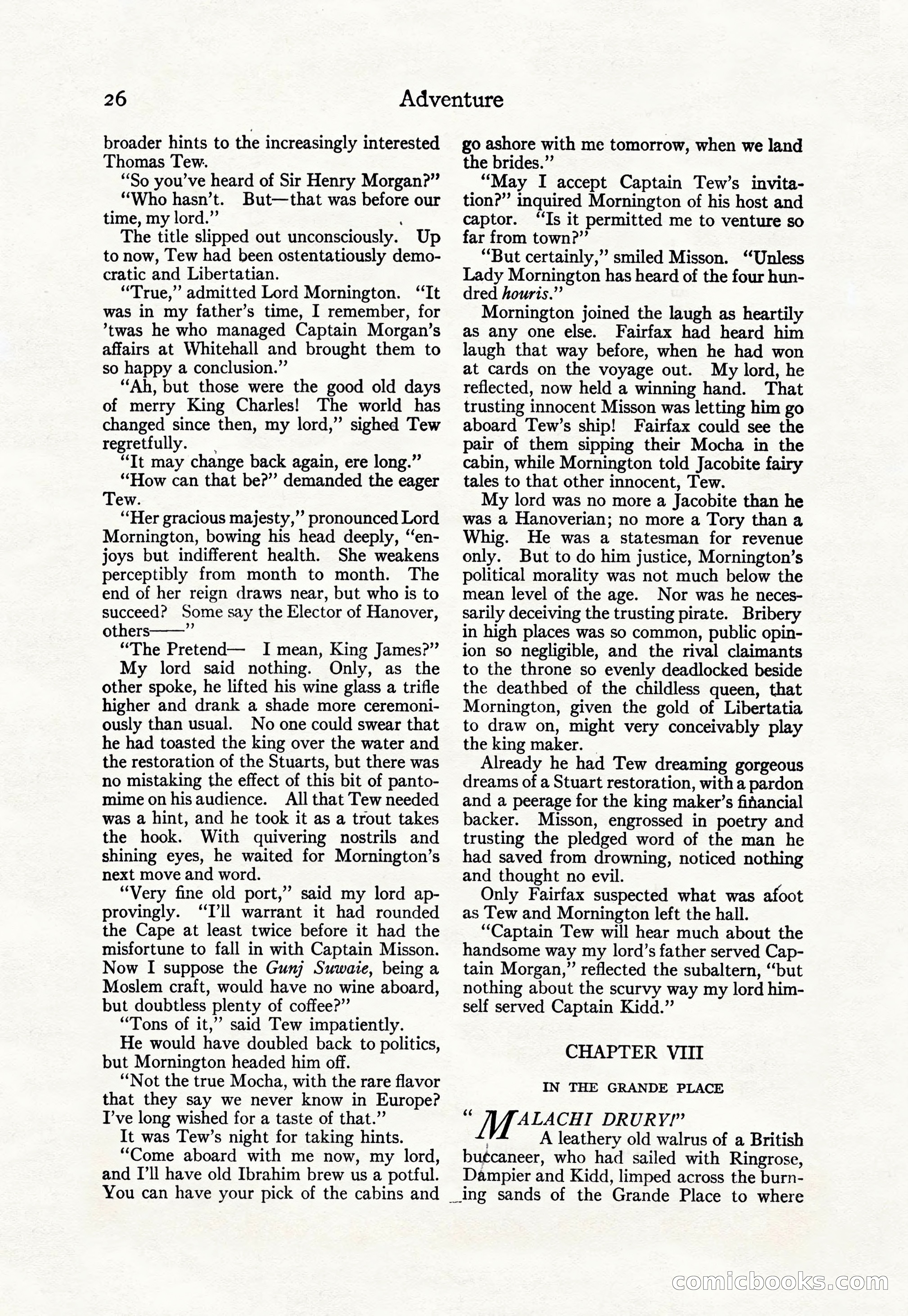 Adventure Magazine Cover, April 30, 1925 — page 36 of 204