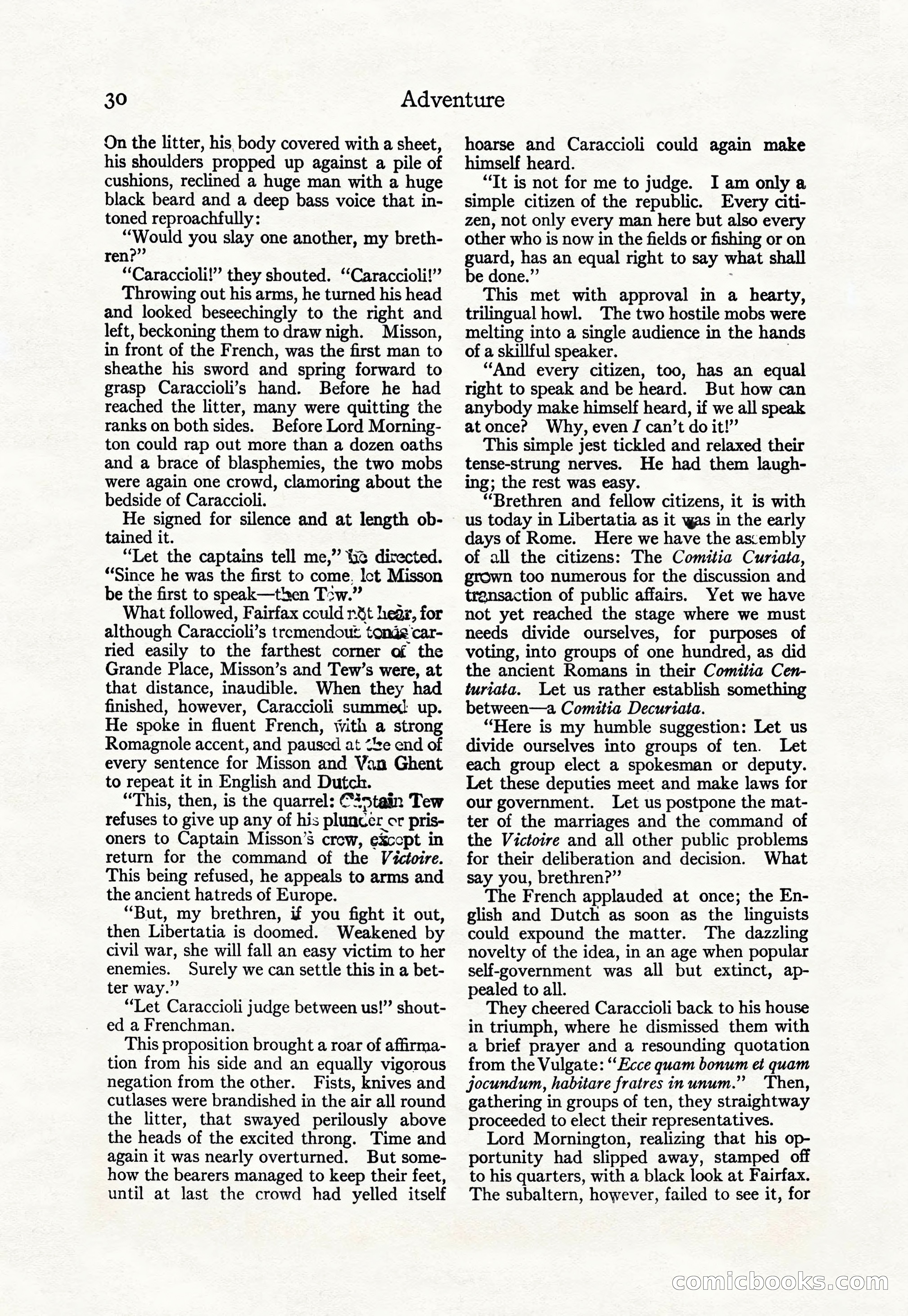 Adventure Magazine Cover, April 30, 1925 — page 40 of 204