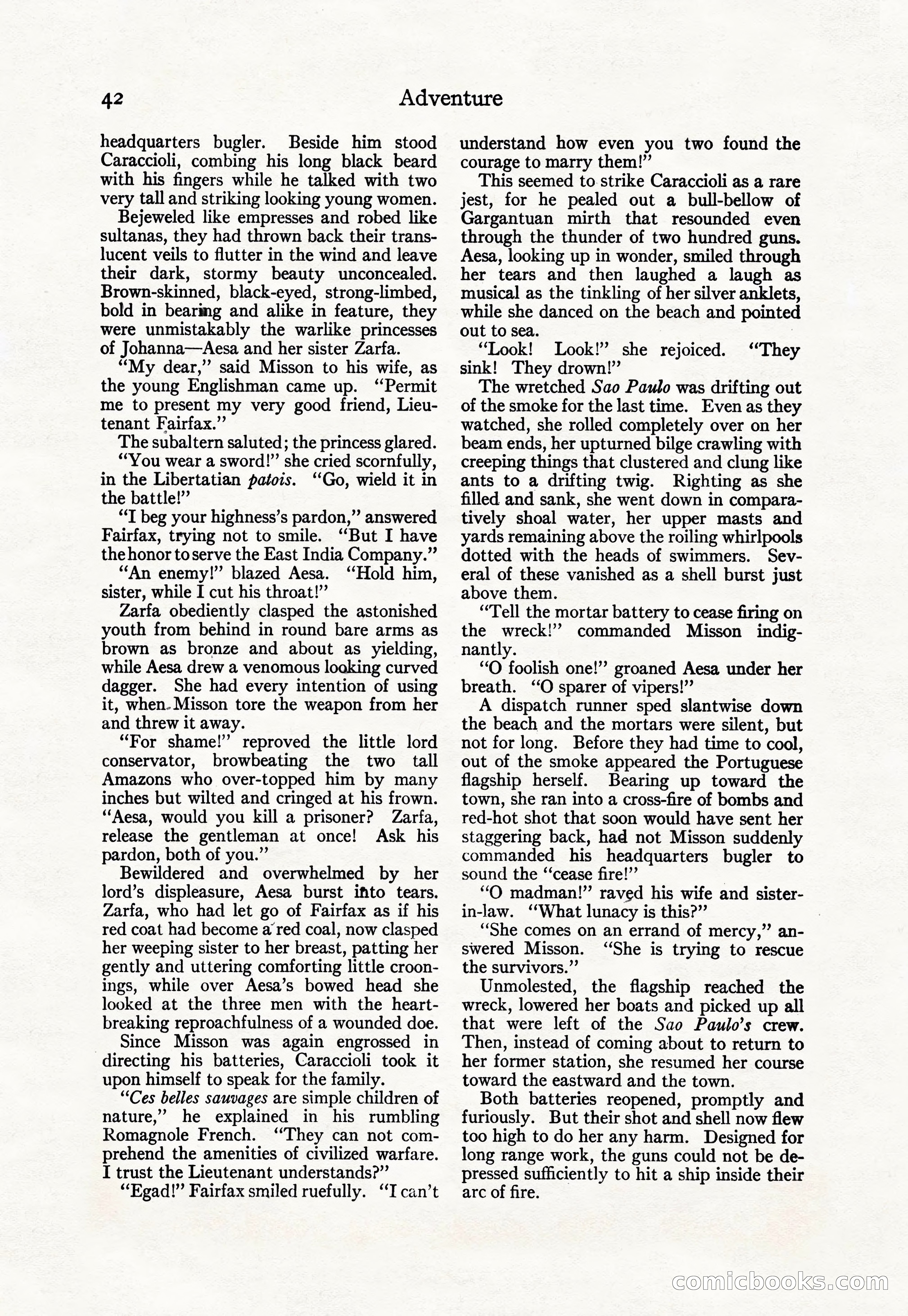 Adventure Magazine Cover, April 30, 1925 — page 52 of 204