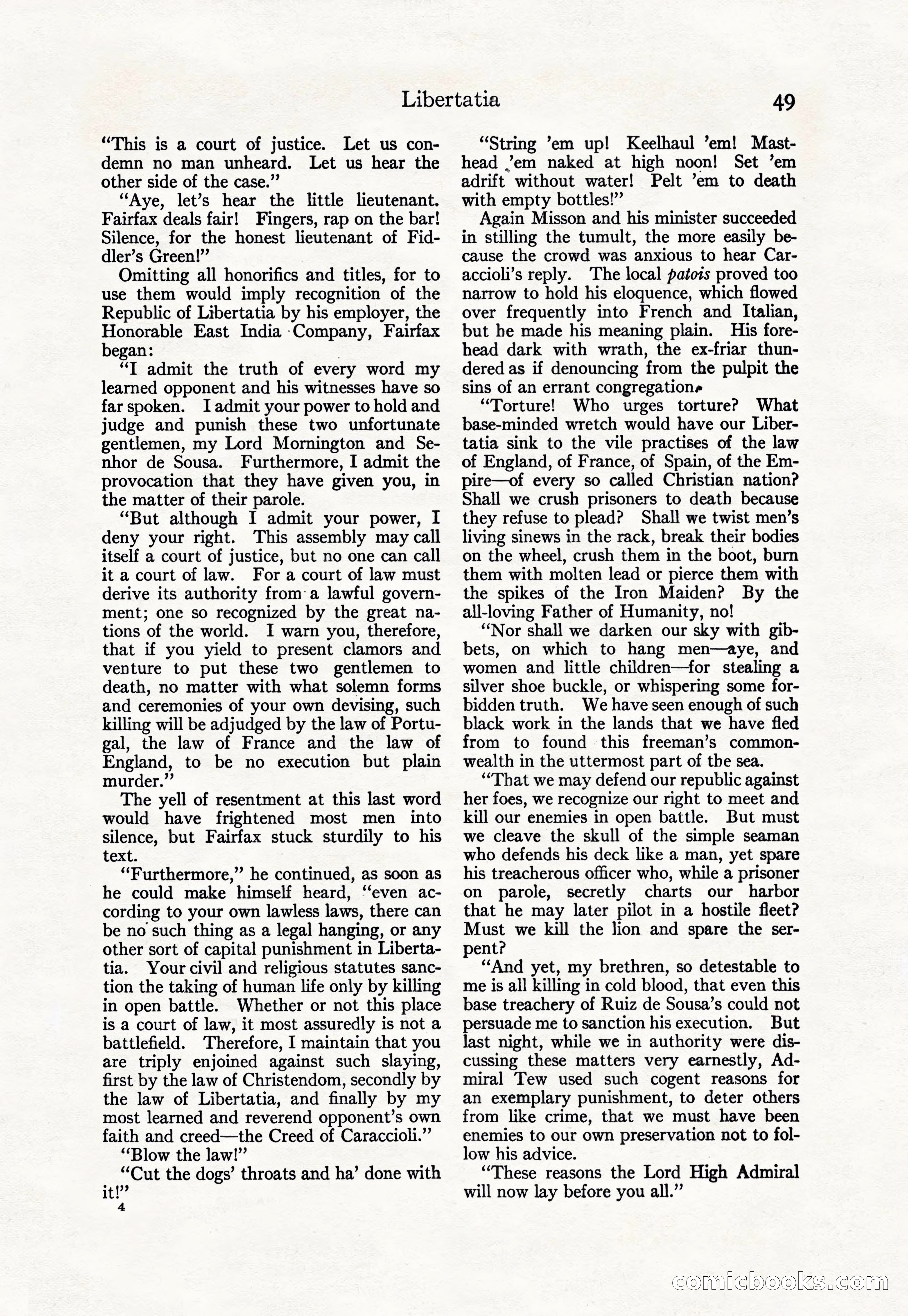Adventure Magazine Cover, April 30, 1925 — page 59 of 204