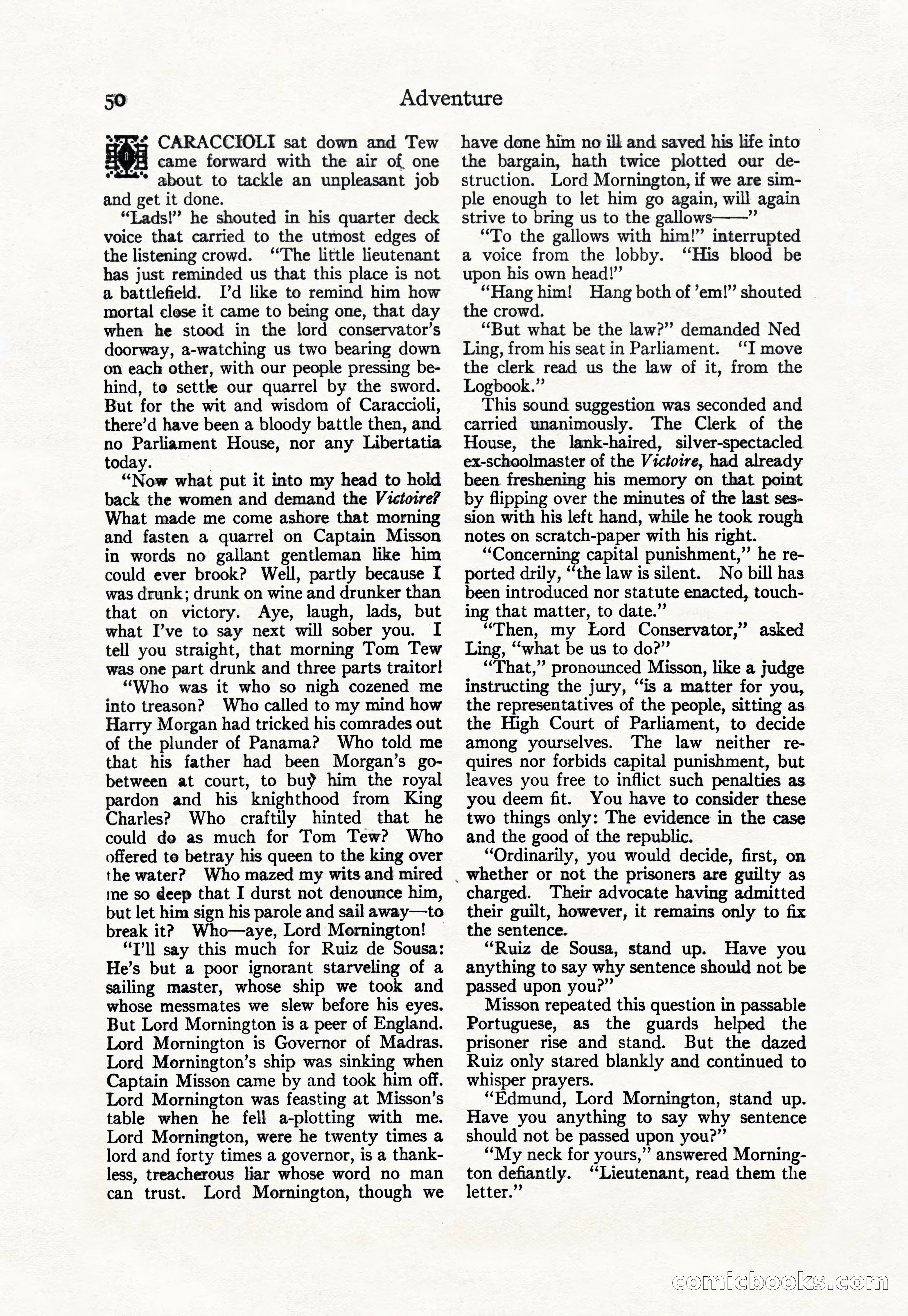 Adventure Magazine Cover, April 30, 1925 — page 60 of 204