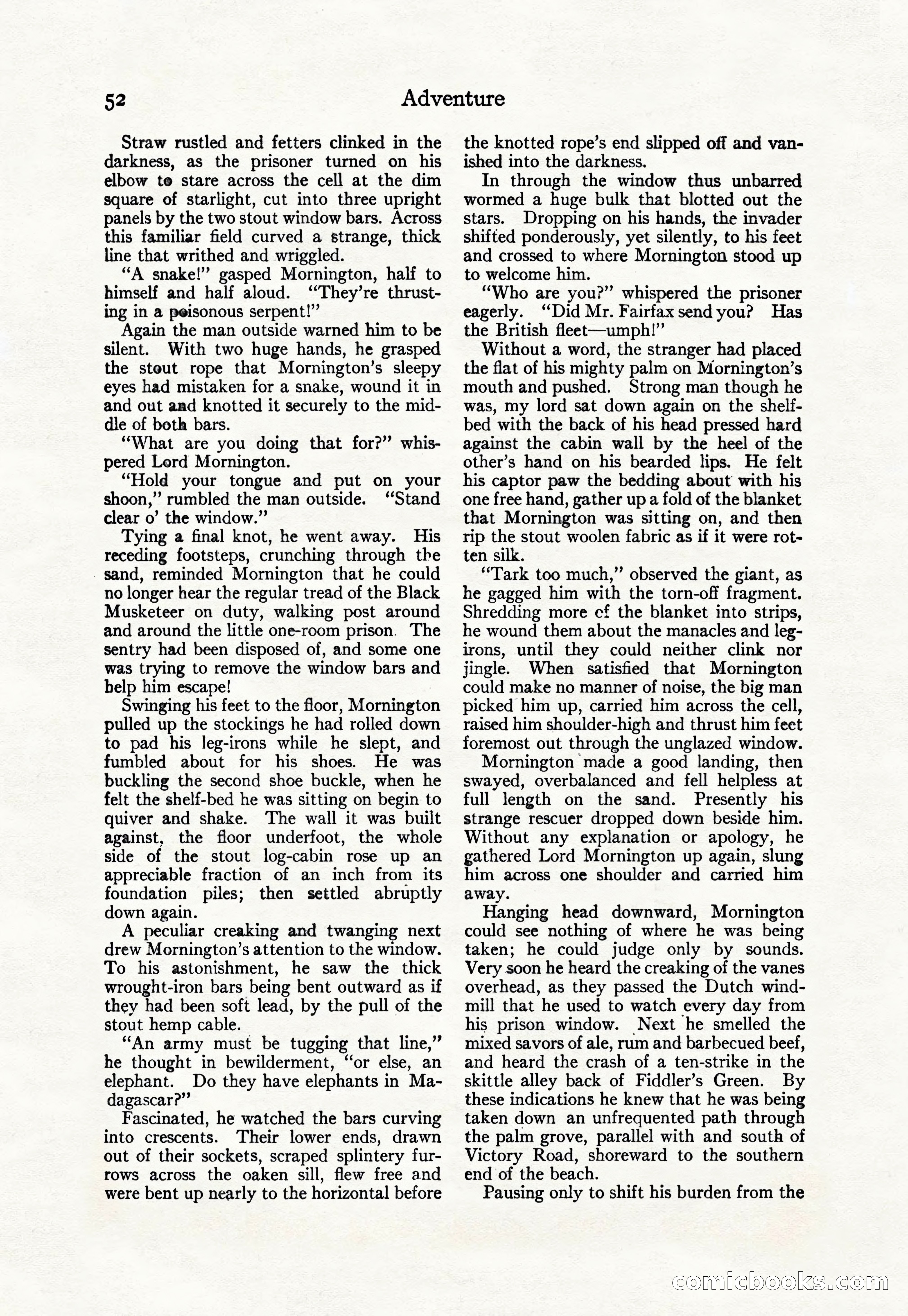Adventure Magazine Cover, April 30, 1925 — page 62 of 204