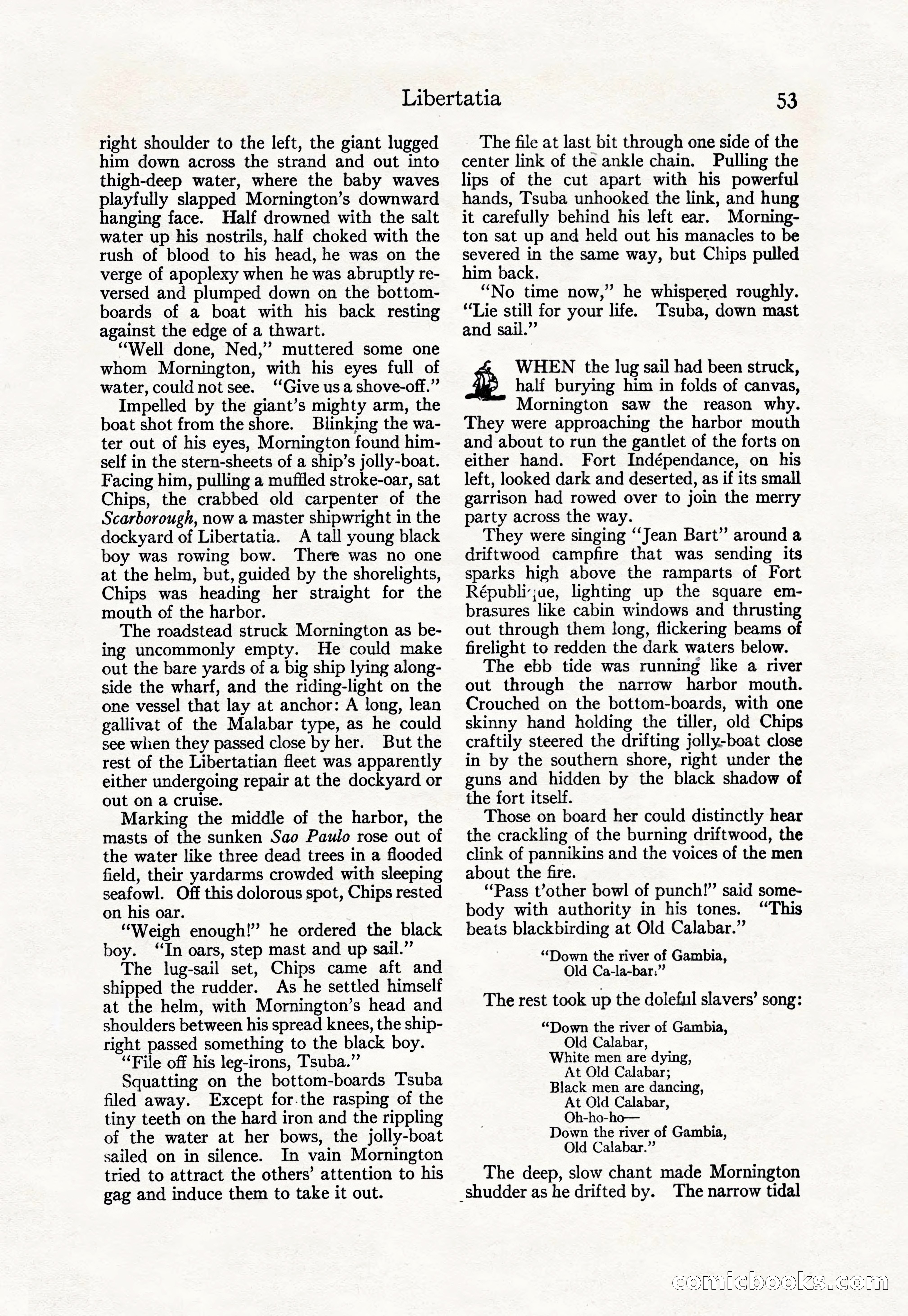 Adventure Magazine Cover, April 30, 1925 — page 63 of 204