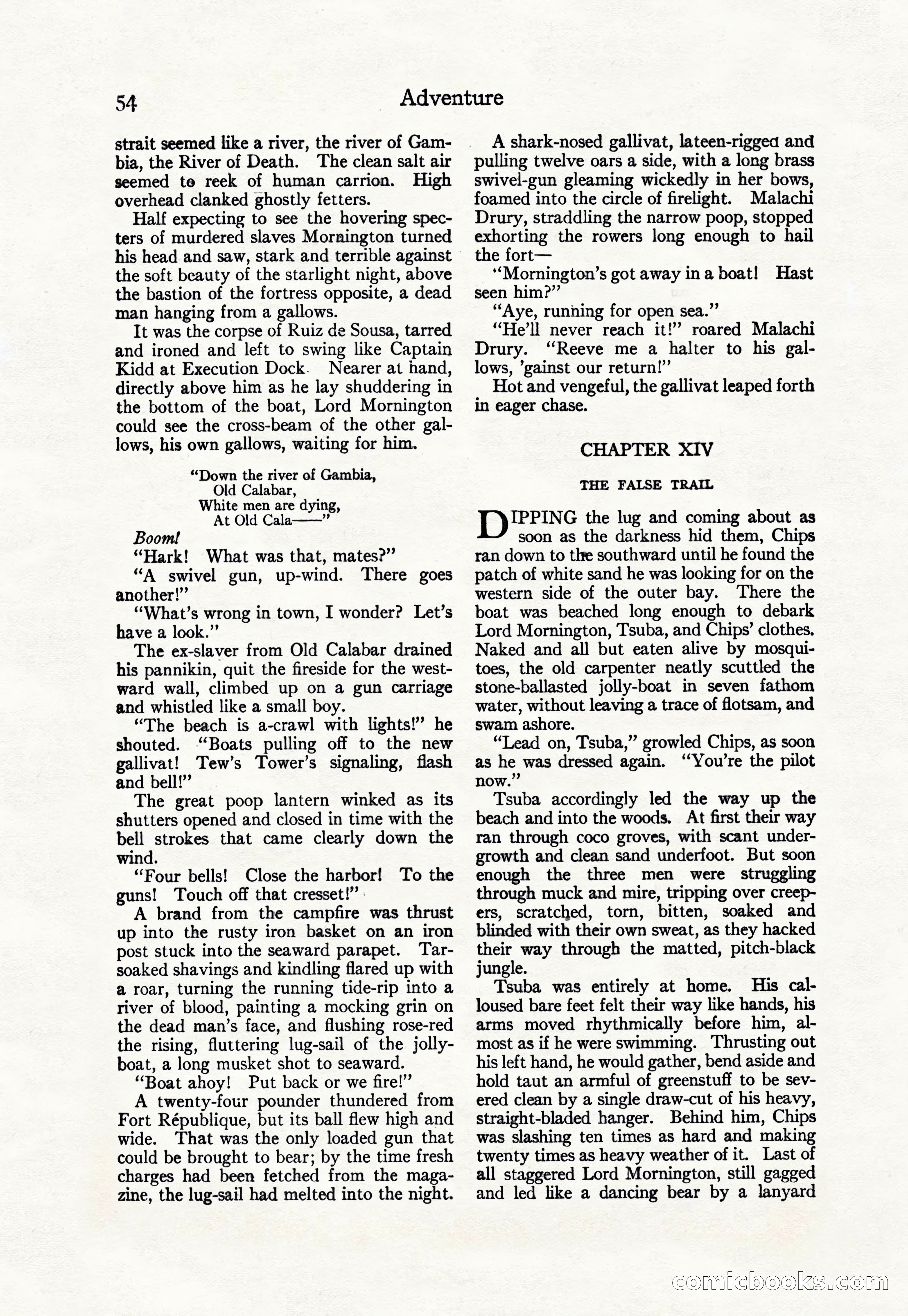 Adventure Magazine Cover, April 30, 1925 — page 64 of 204