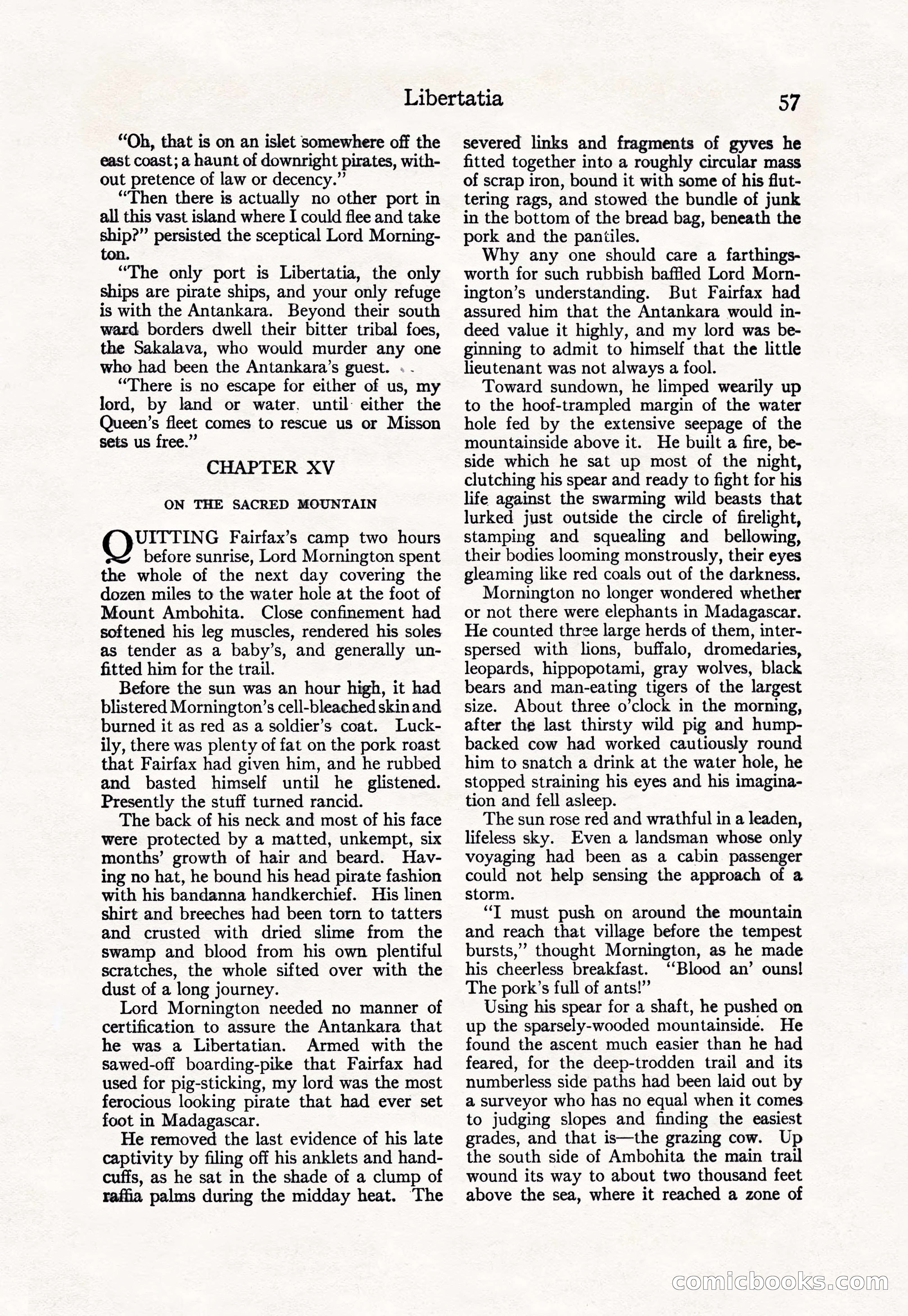Adventure Magazine Cover, April 30, 1925 — page 67 of 204