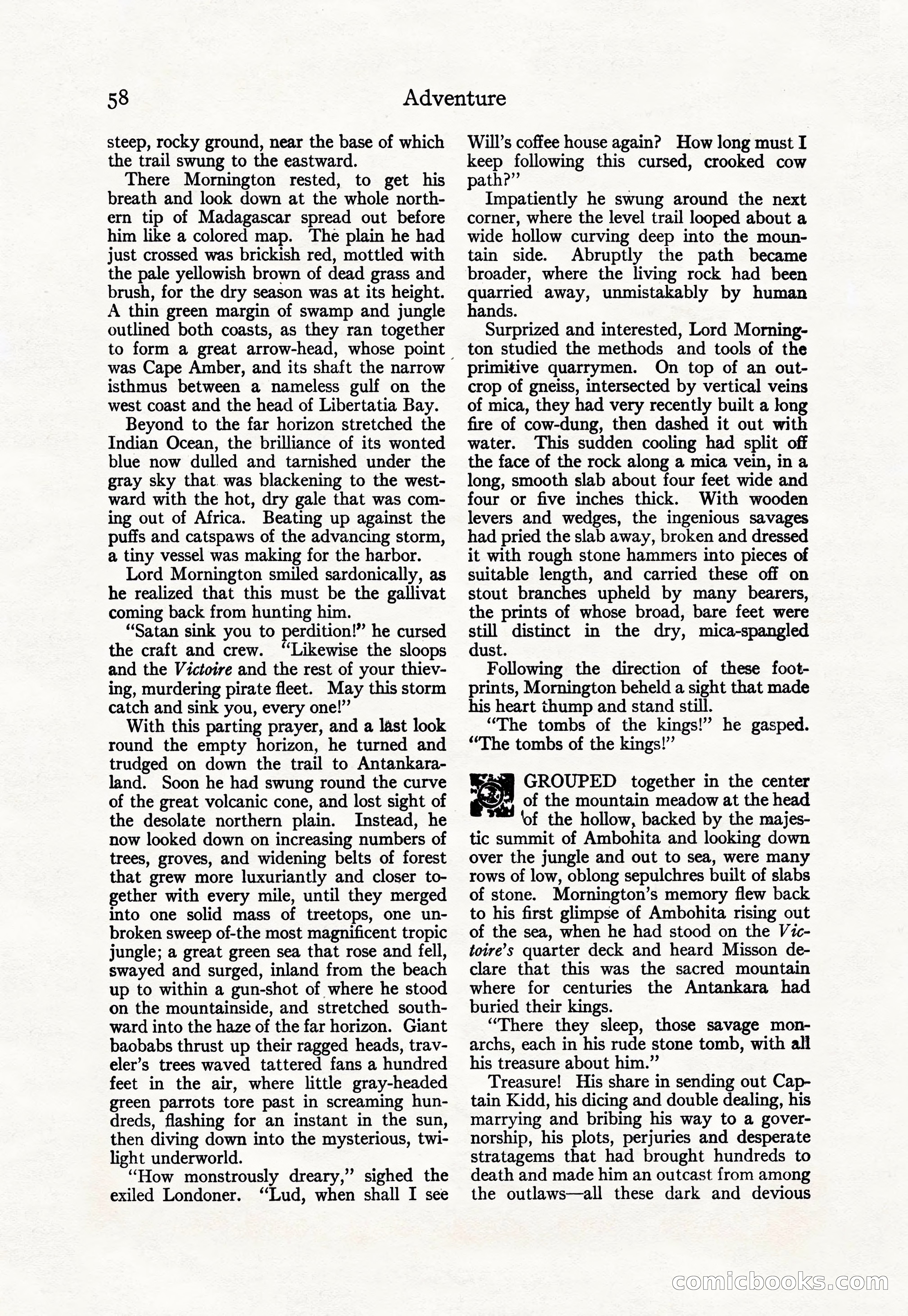 Adventure Magazine Cover, April 30, 1925 — page 68 of 204