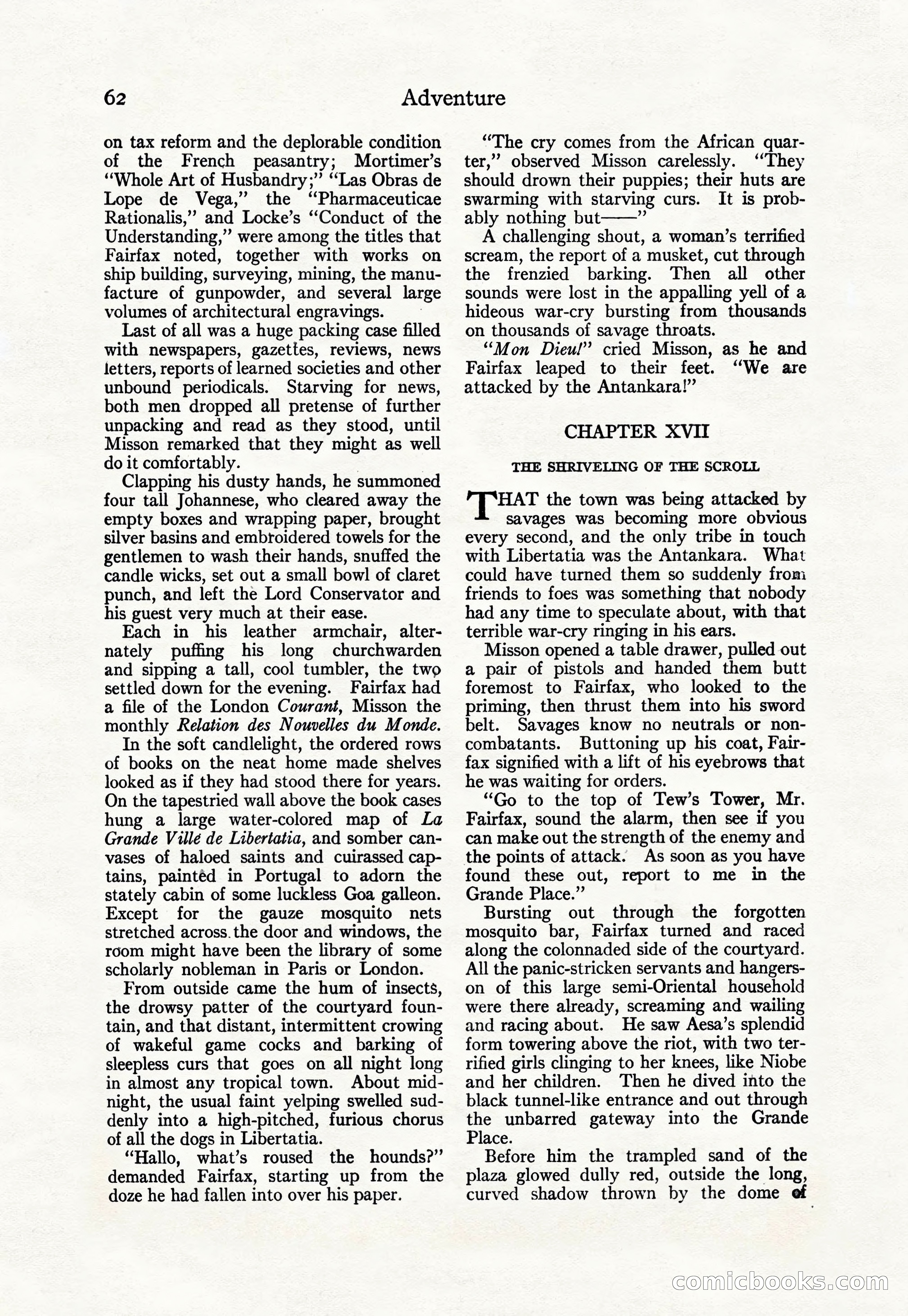 Adventure Magazine Cover, April 30, 1925 — page 72 of 204
