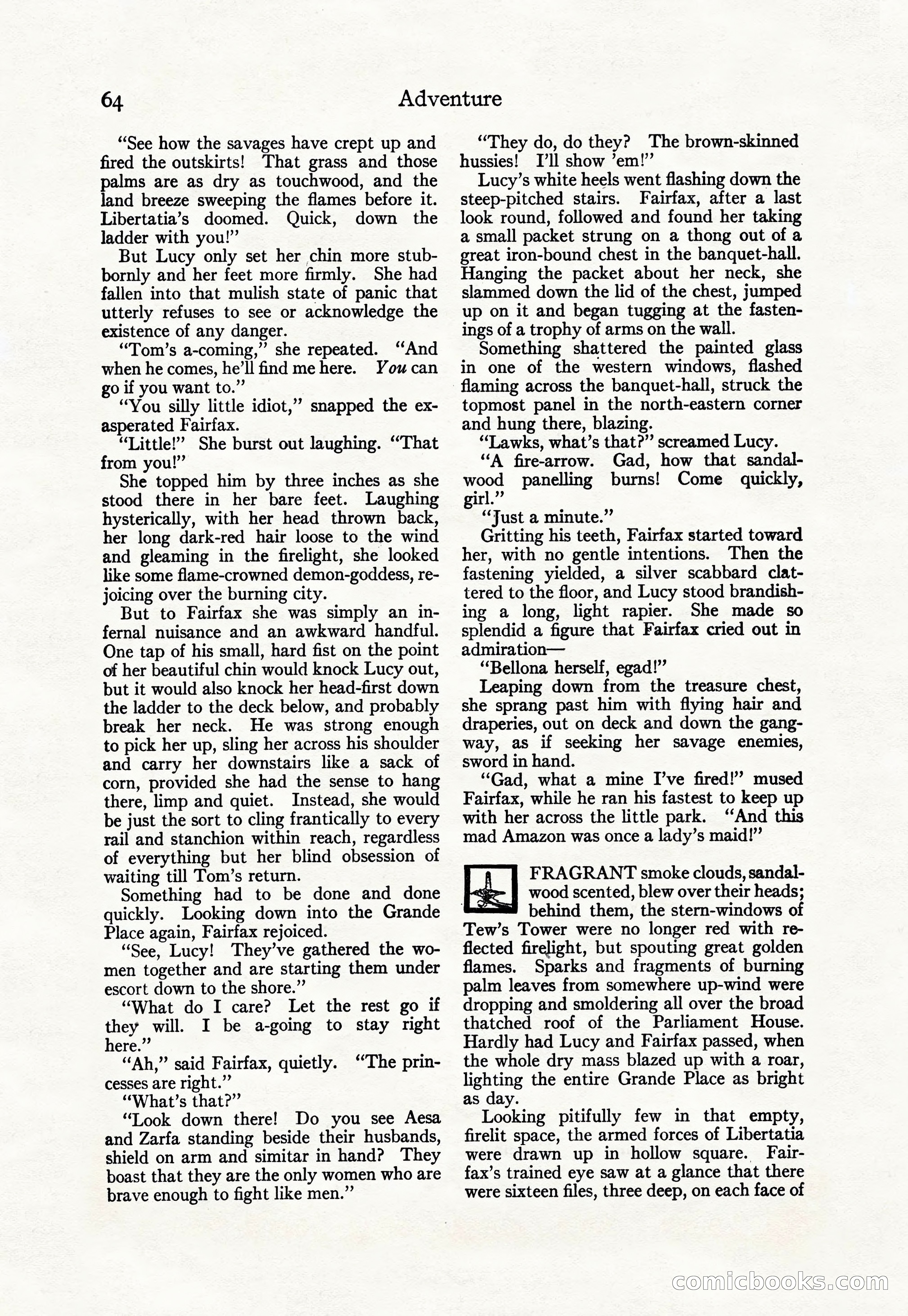 Adventure Magazine Cover, April 30, 1925 — page 74 of 204