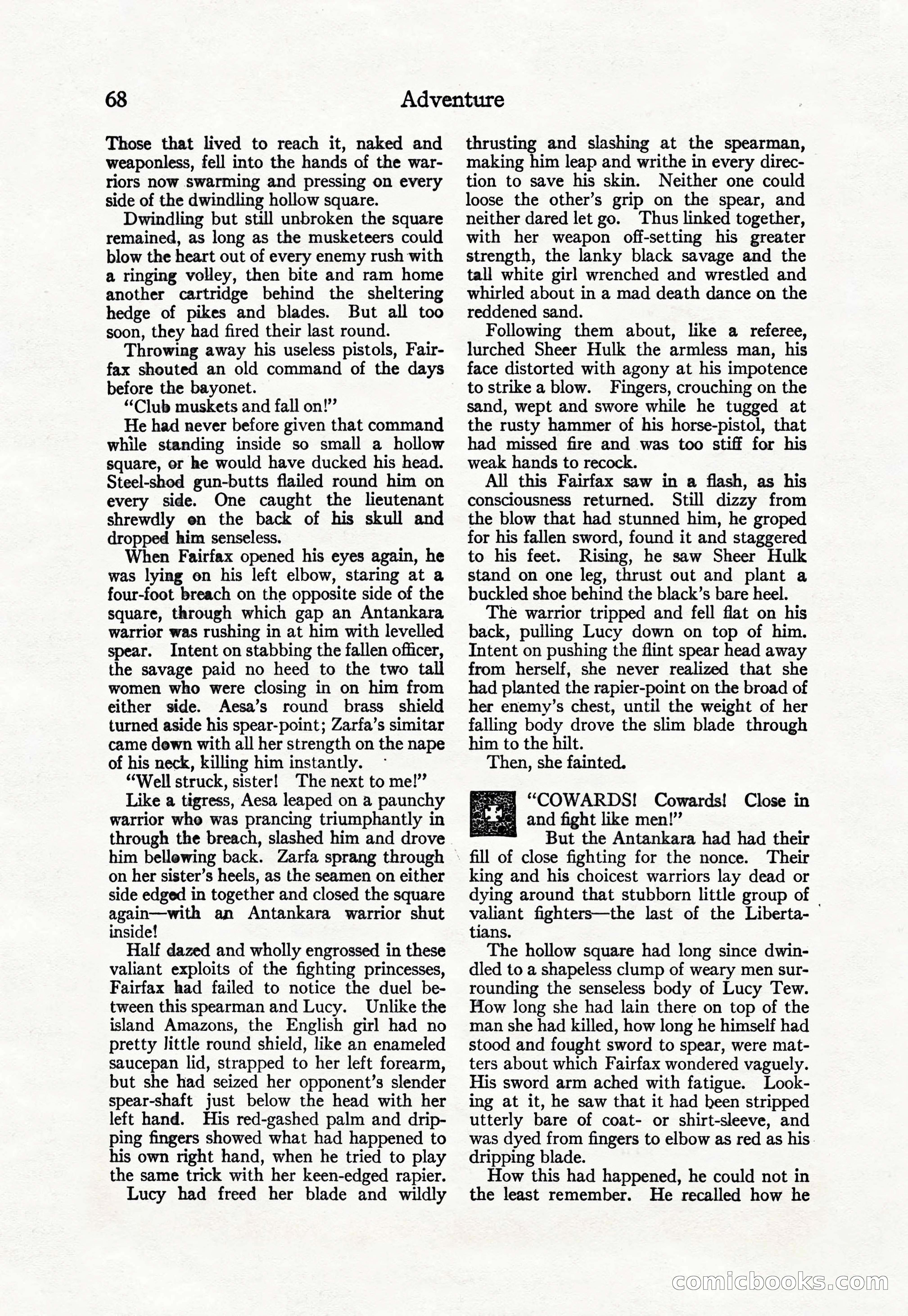 Adventure Magazine Cover, April 30, 1925 — page 78 of 204
