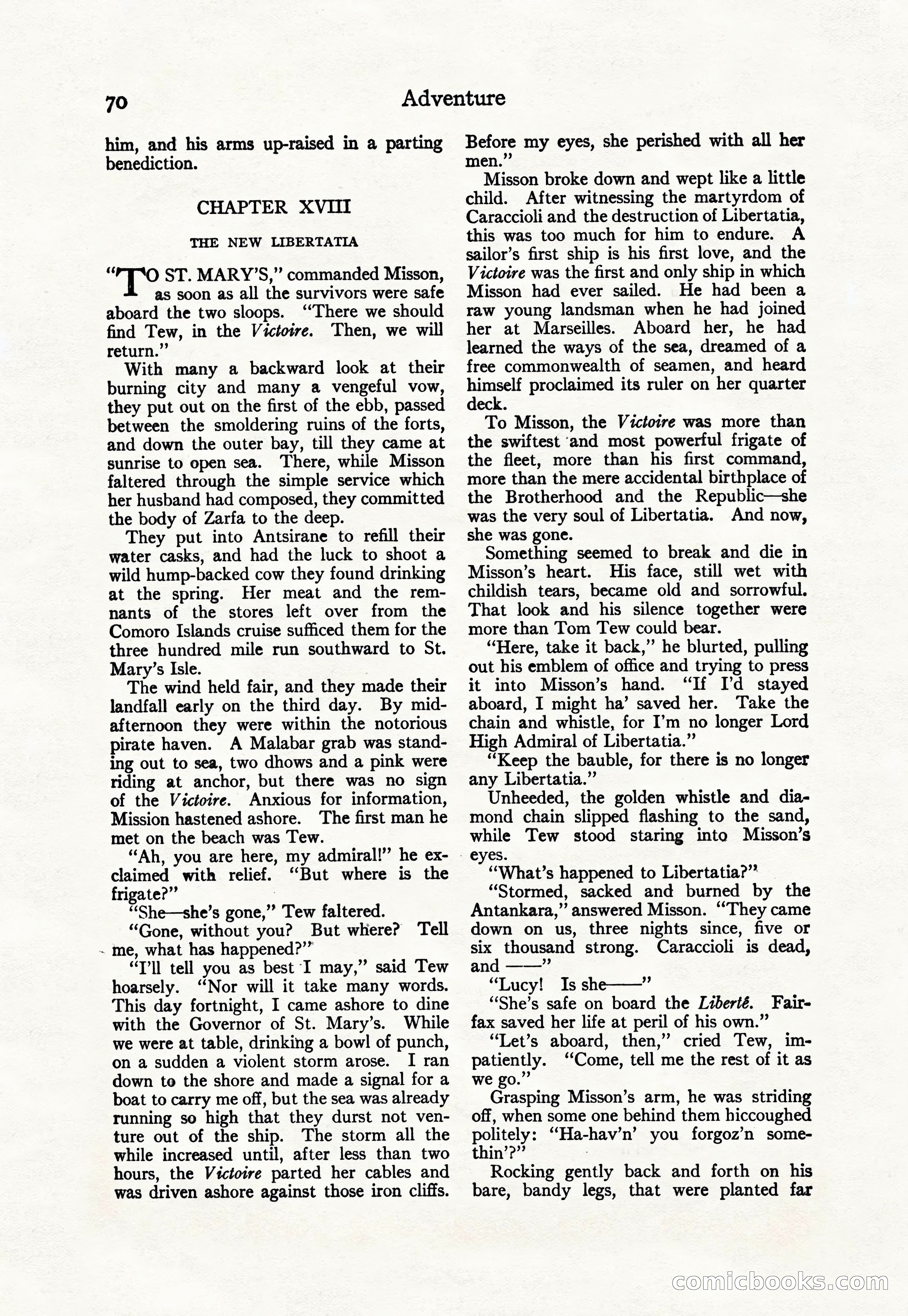Adventure Magazine Cover, April 30, 1925 — page 80 of 204