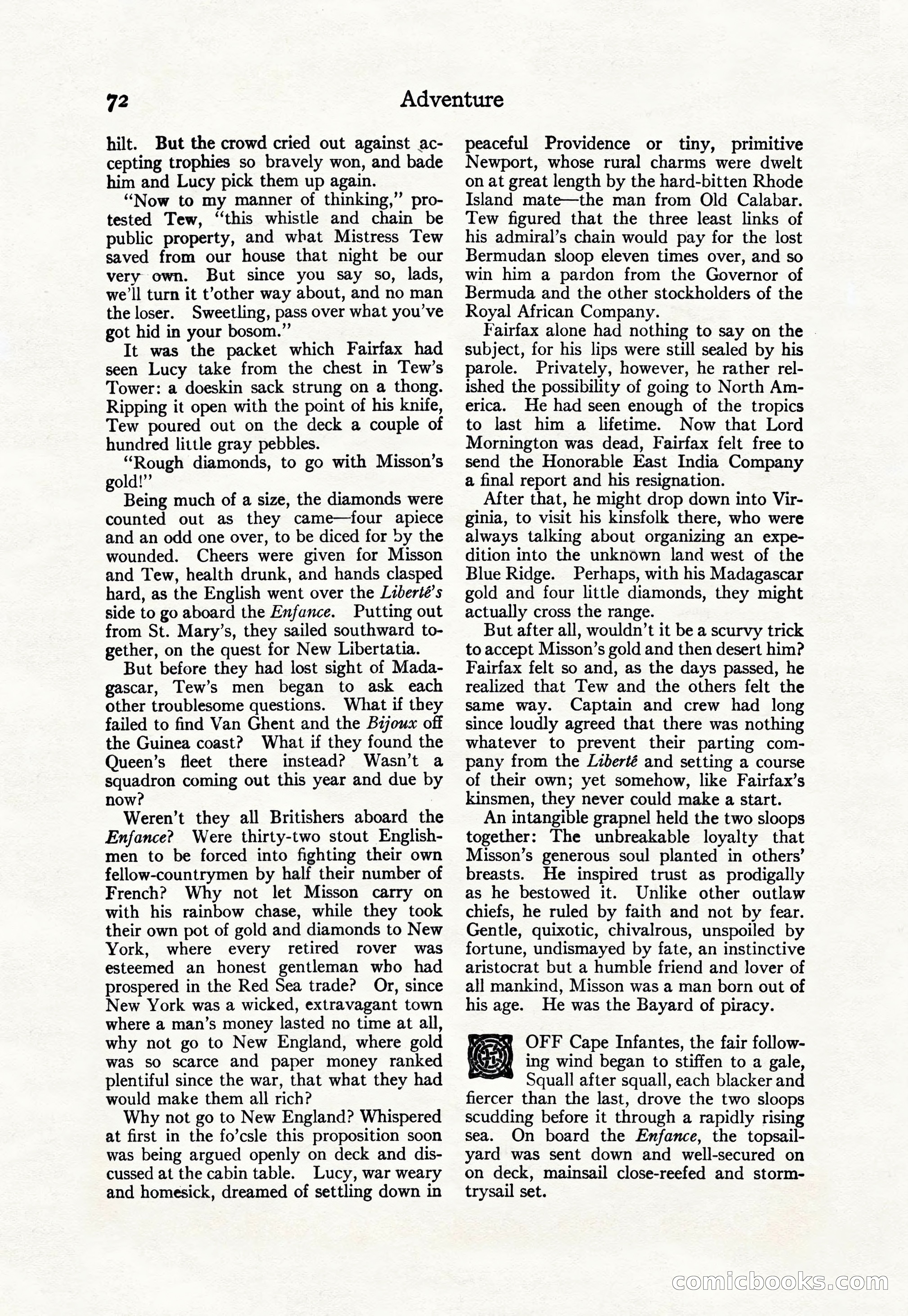 Adventure Magazine Cover, April 30, 1925 — page 82 of 204