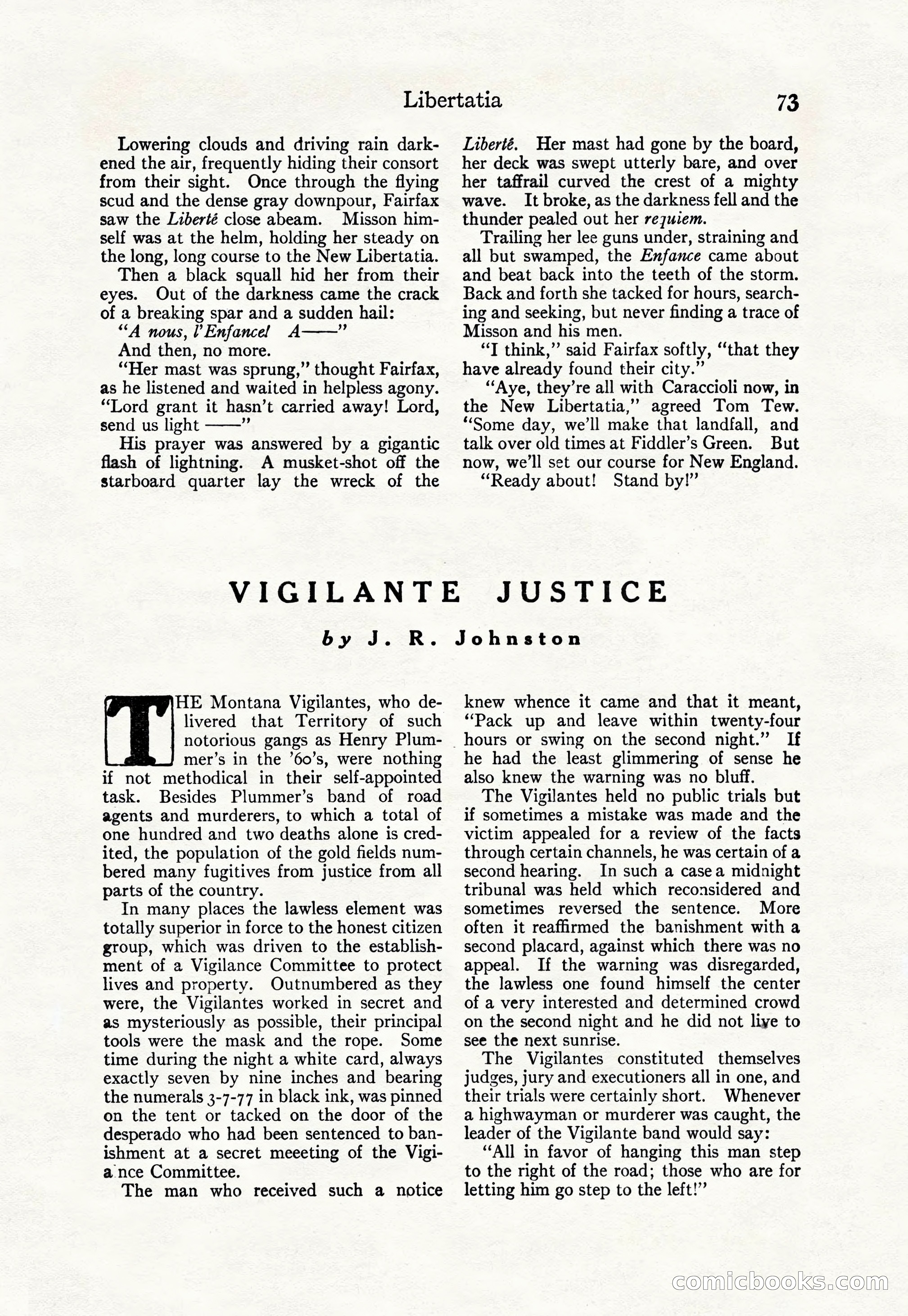 Adventure Magazine Cover, April 30, 1925 — page 83 of 204