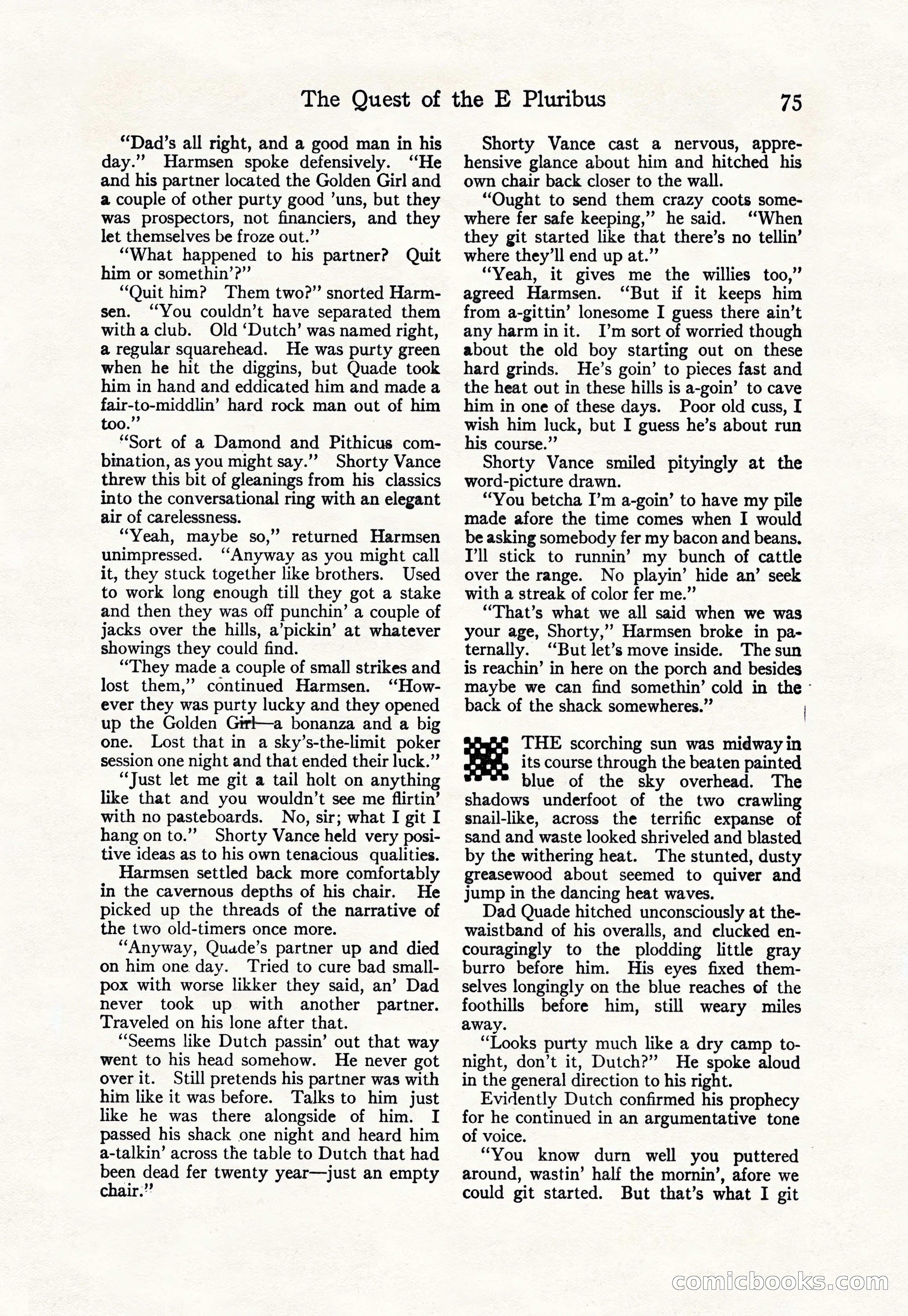 Adventure Magazine Cover, April 30, 1925 — page 85 of 204