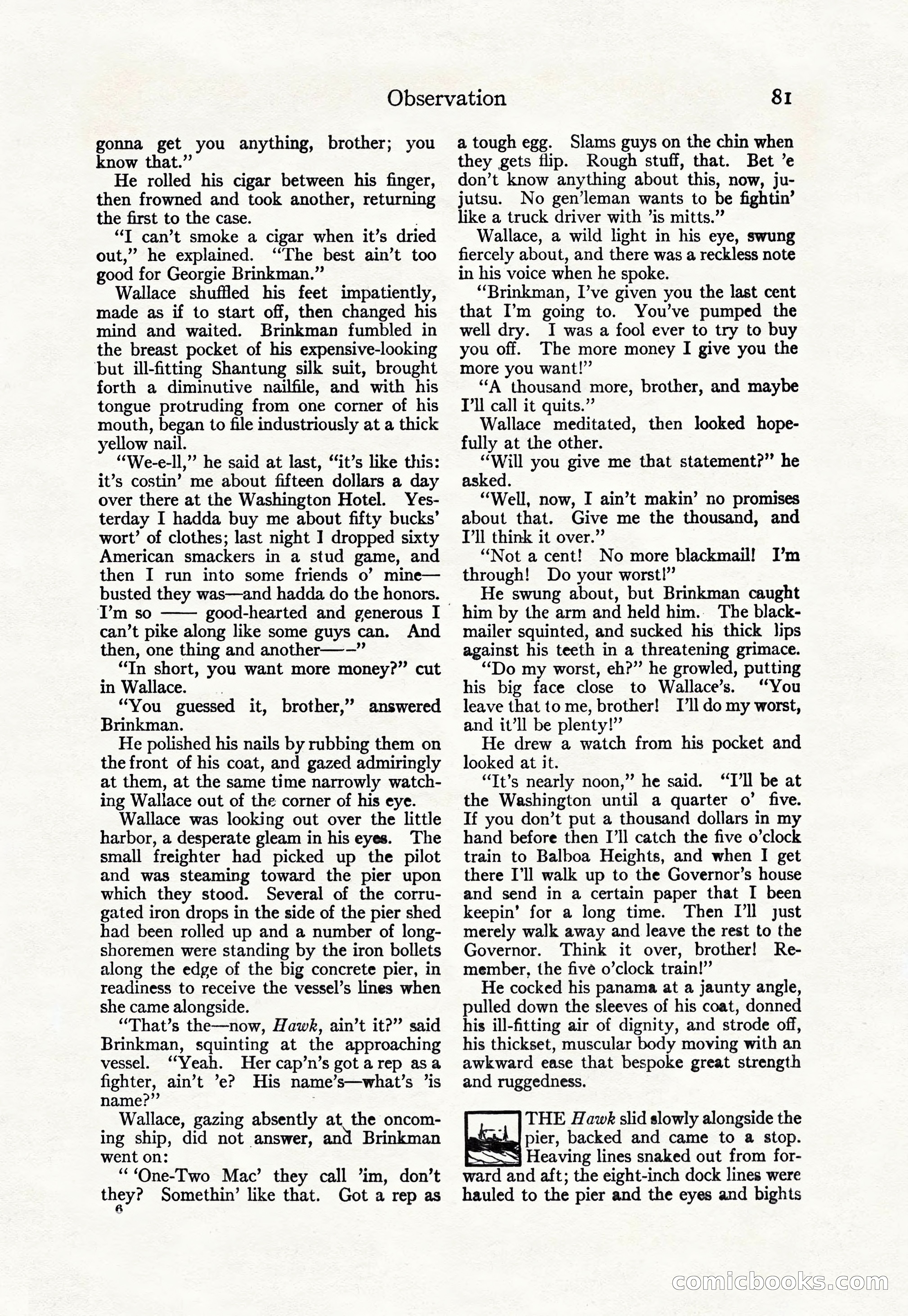 Adventure Magazine Cover, April 30, 1925 — page 91 of 204
