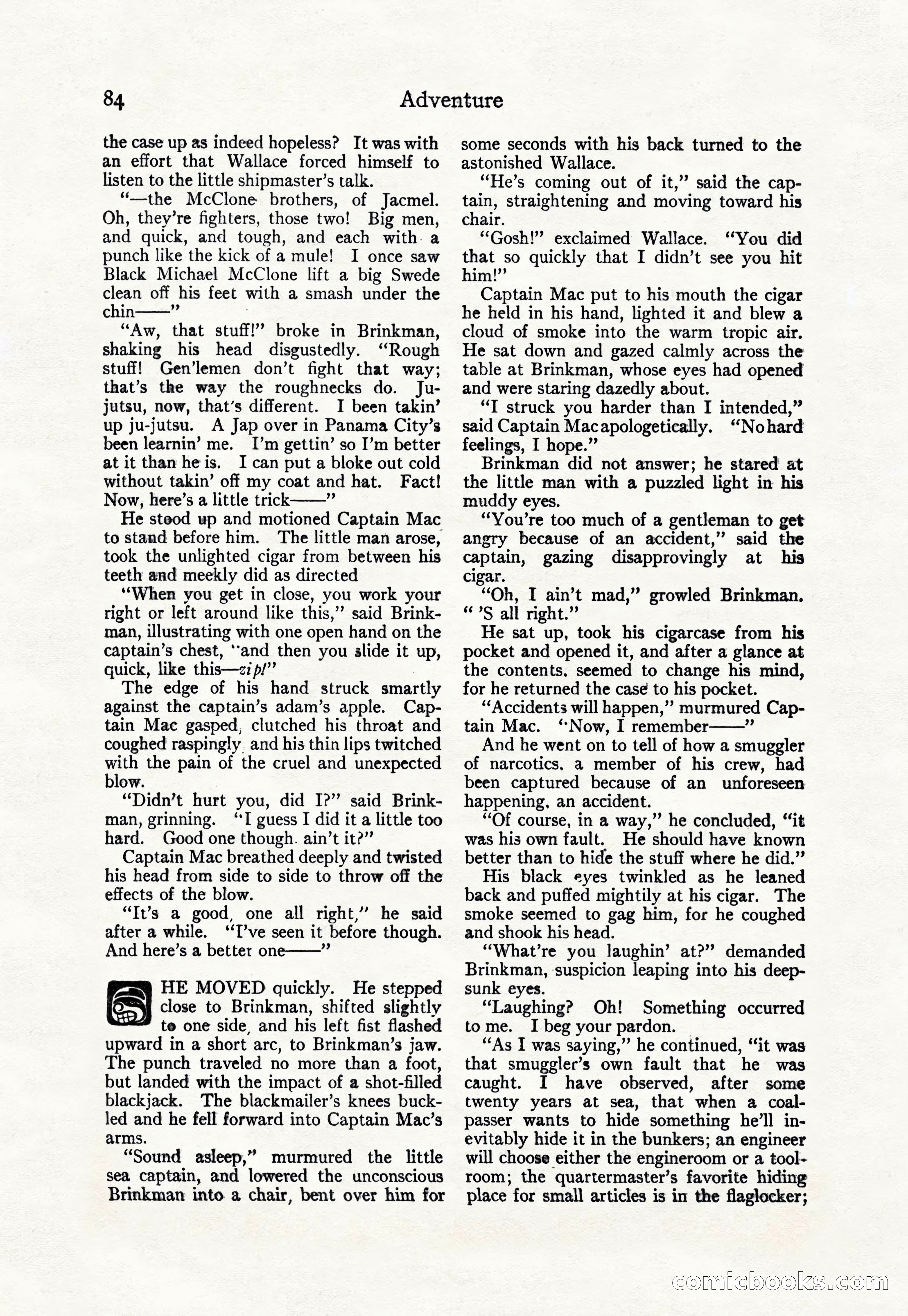 Adventure Magazine Cover, April 30, 1925 — page 94 of 204