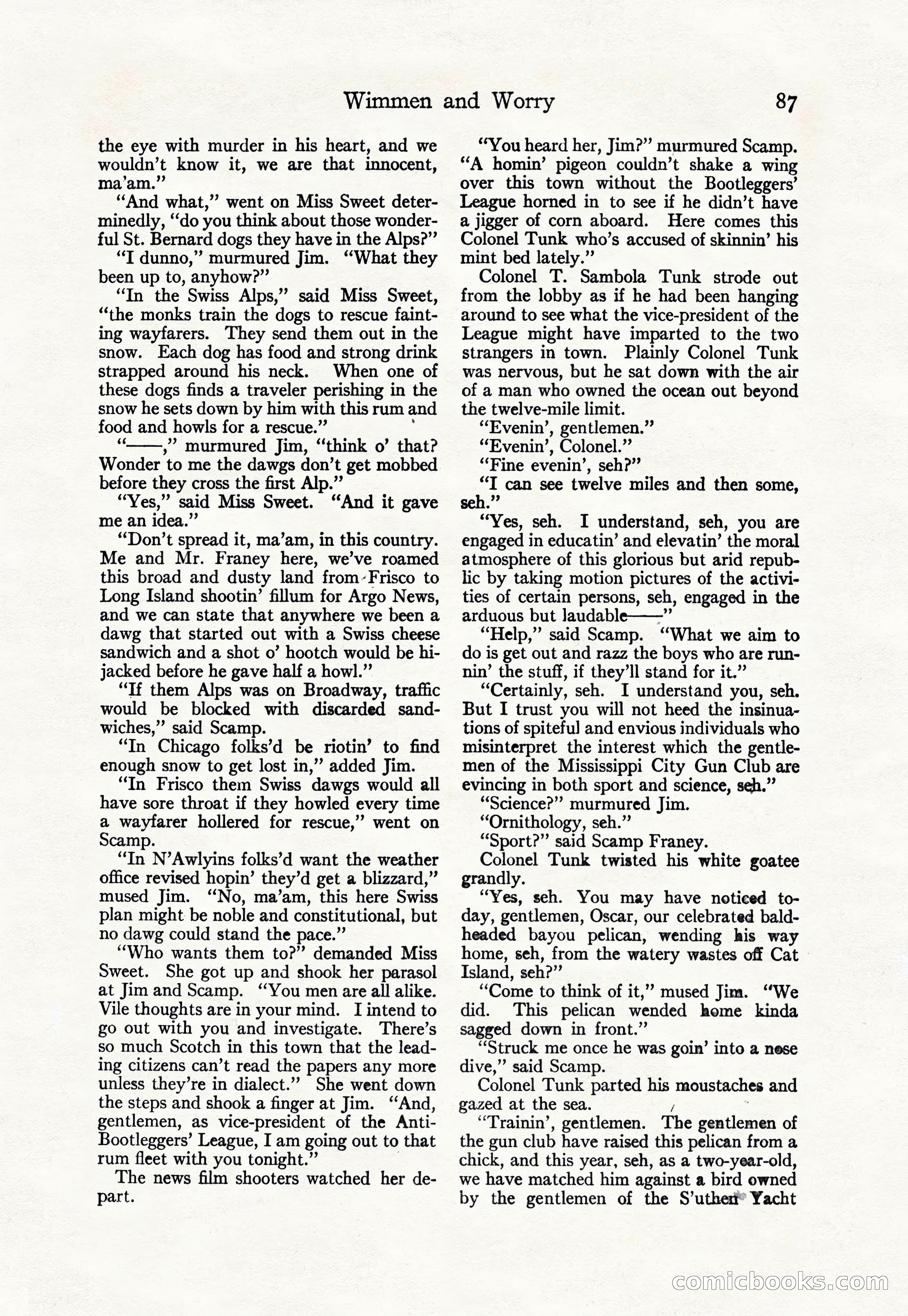 Adventure Magazine Cover, April 30, 1925 — page 97 of 204
