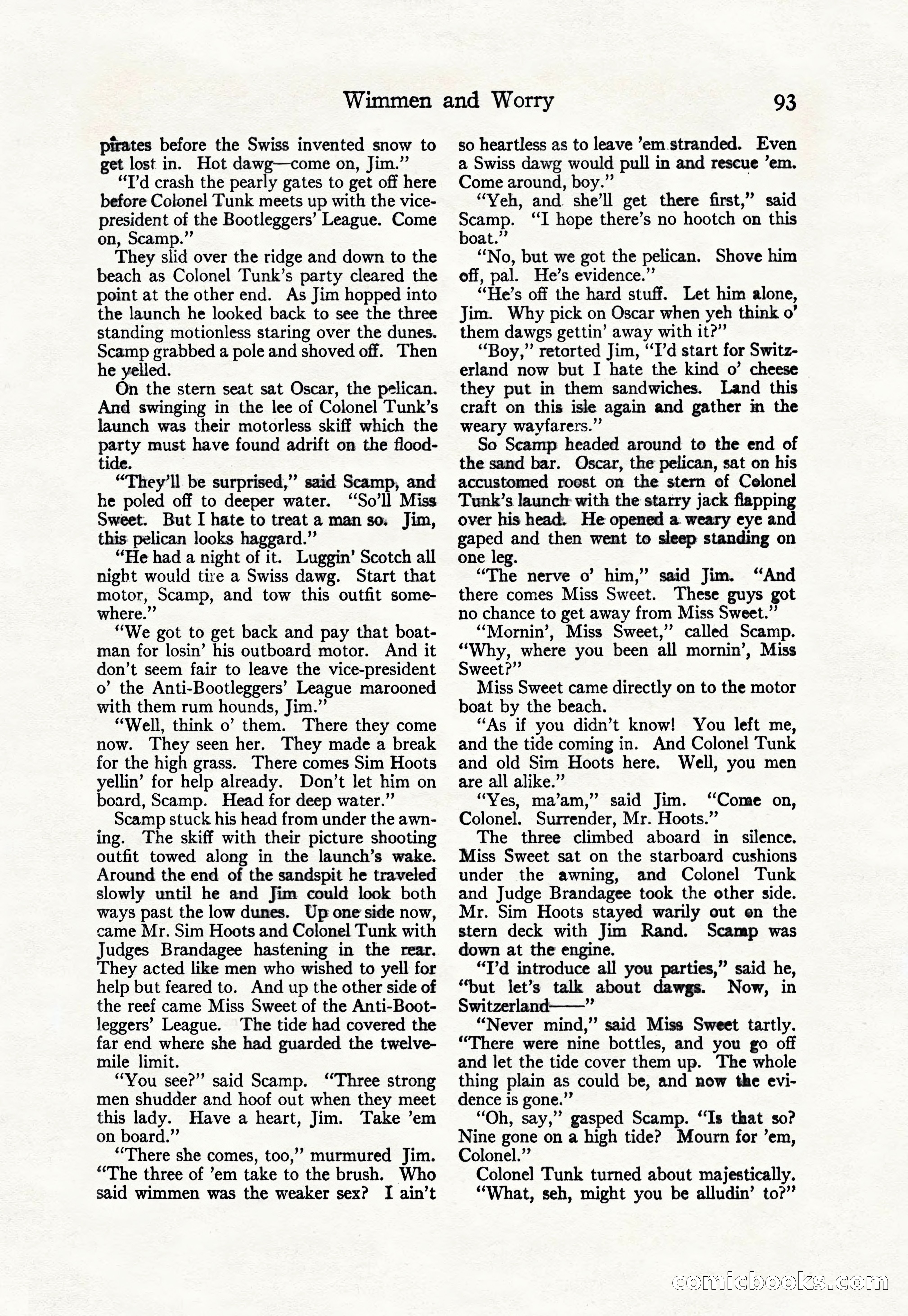 Adventure Magazine Cover, April 30, 1925 — page 103 of 204
