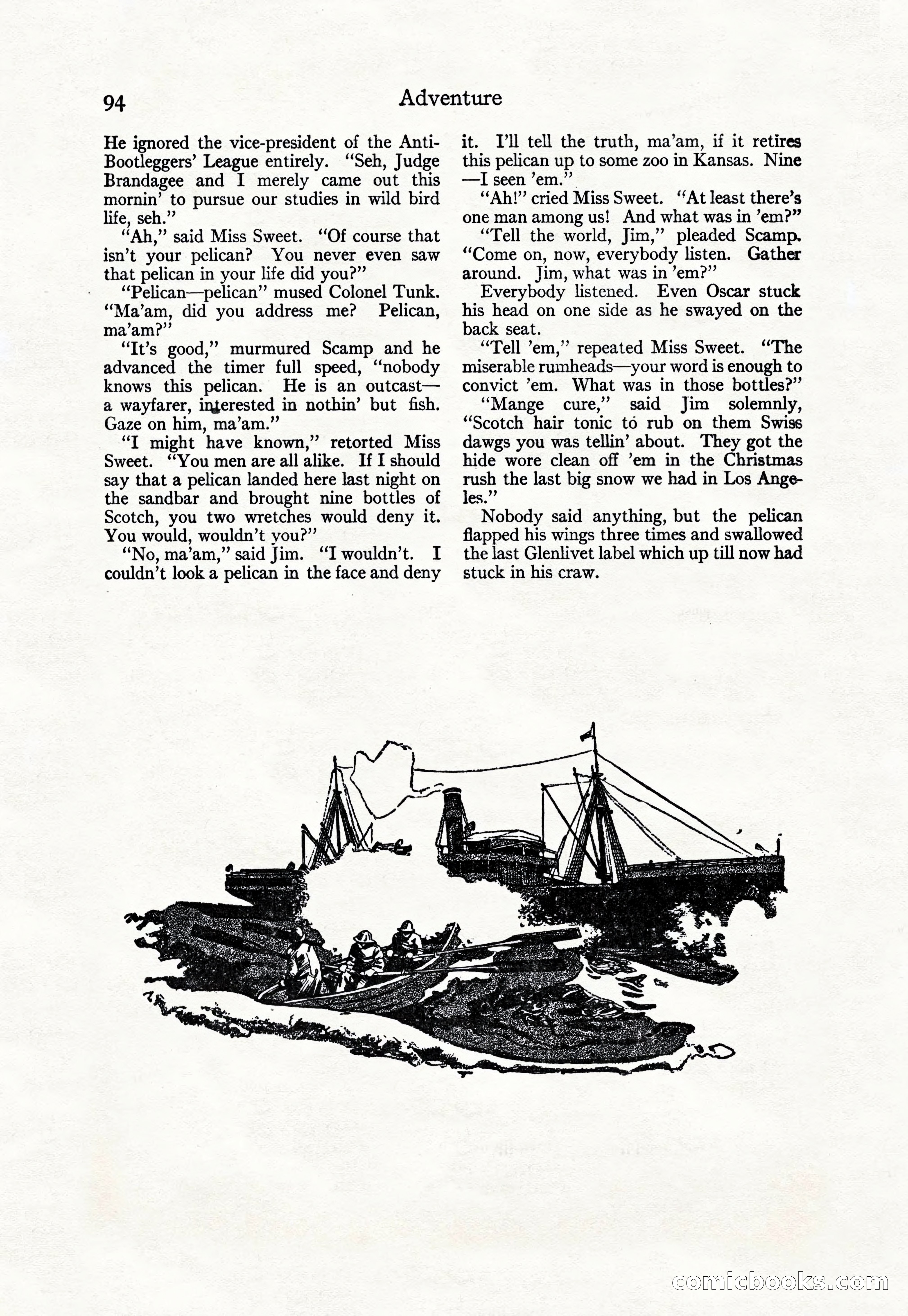 Adventure Magazine Cover, April 30, 1925 — page 104 of 204