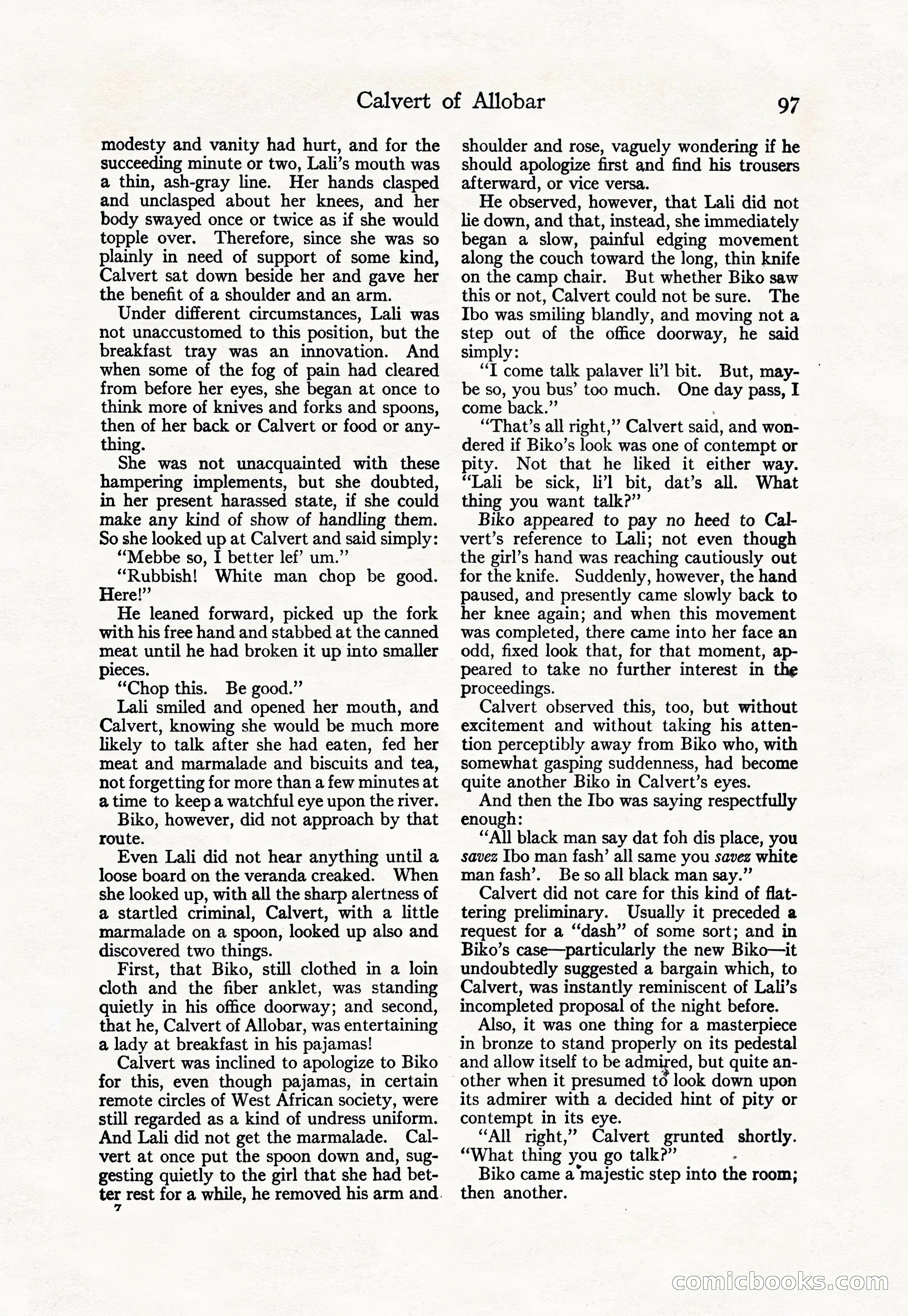 Adventure Magazine Cover, April 30, 1925 — page 107 of 204