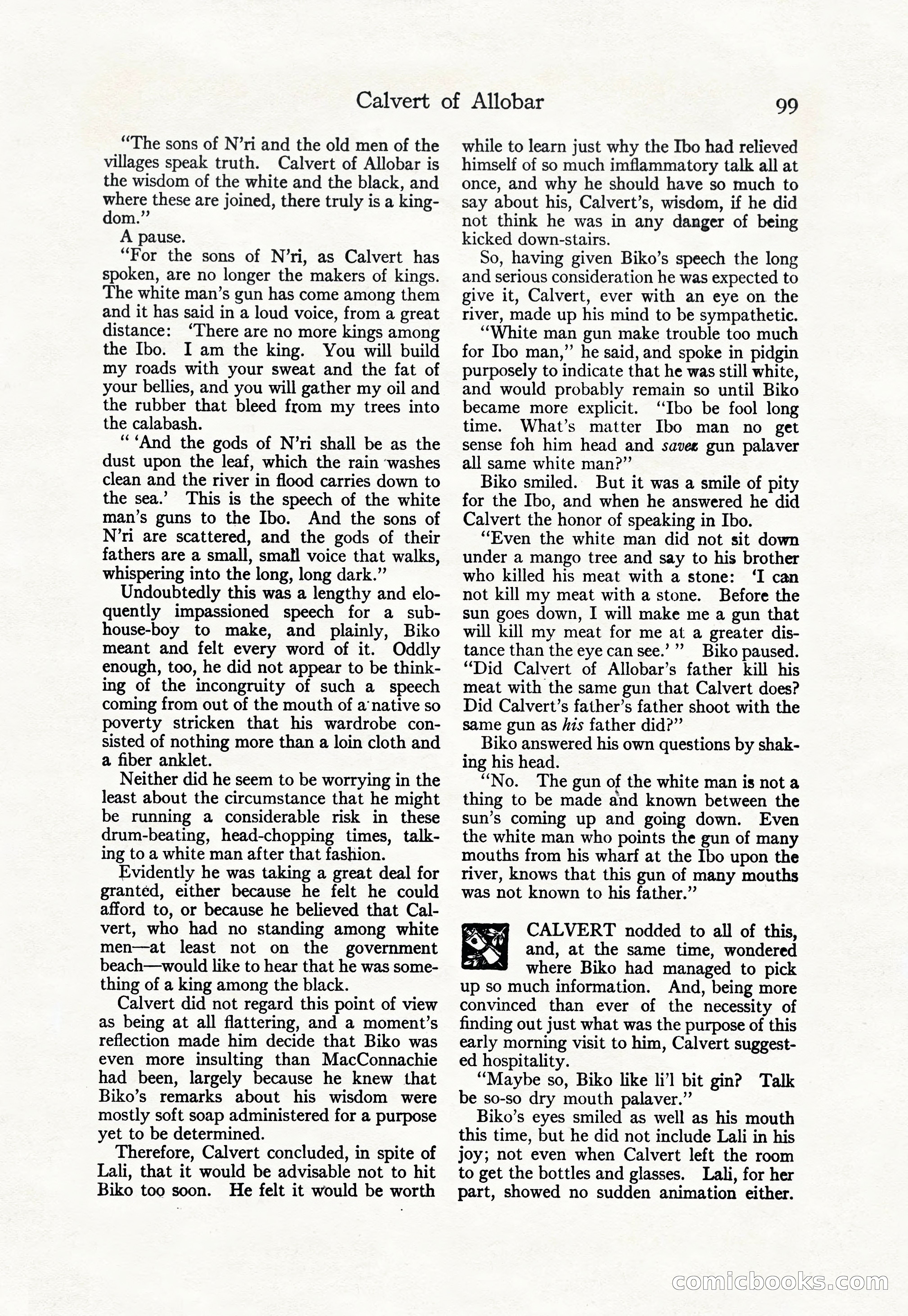 Adventure Magazine Cover, April 30, 1925 — page 109 of 204