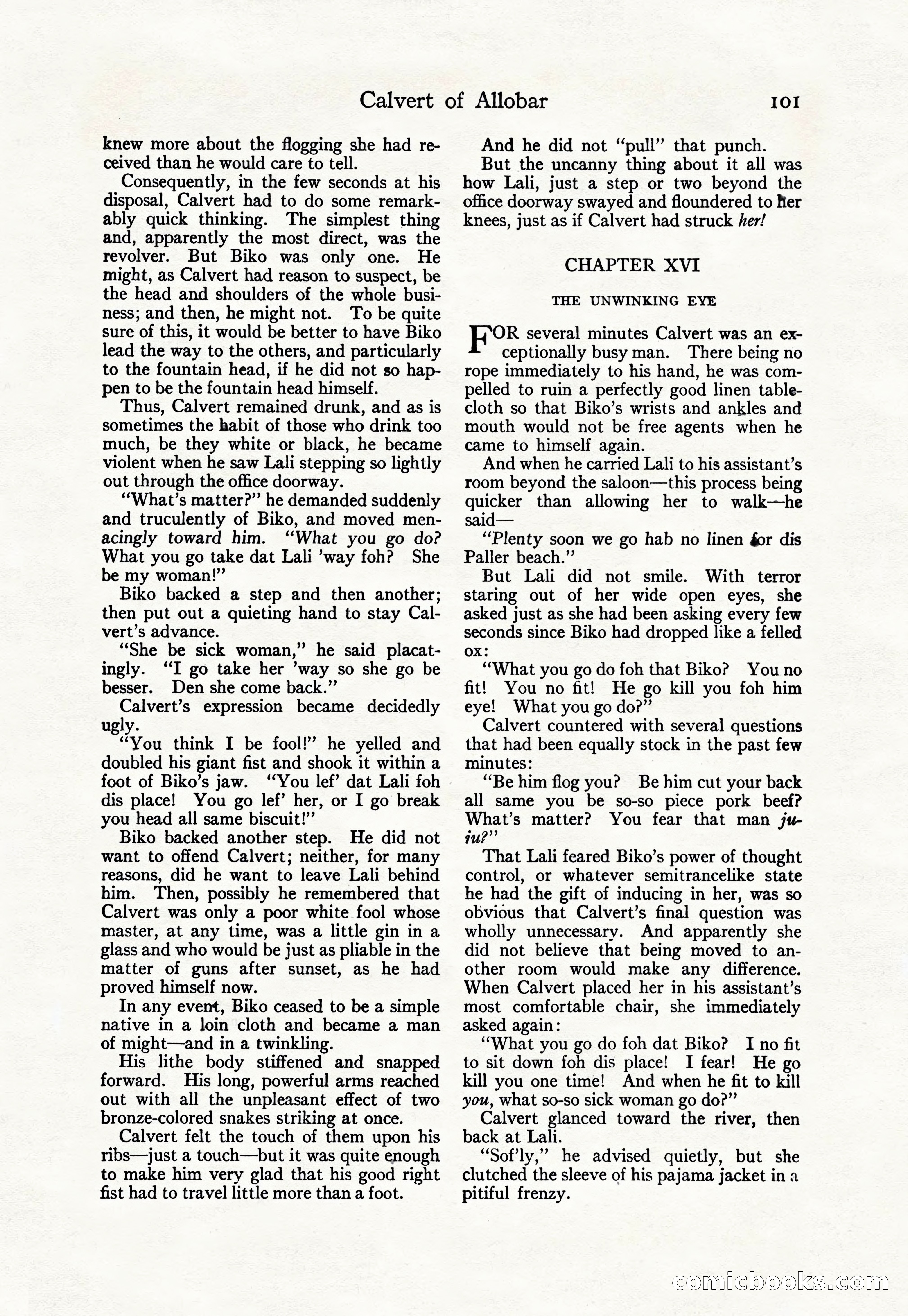 Adventure Magazine Cover, April 30, 1925 — page 111 of 204