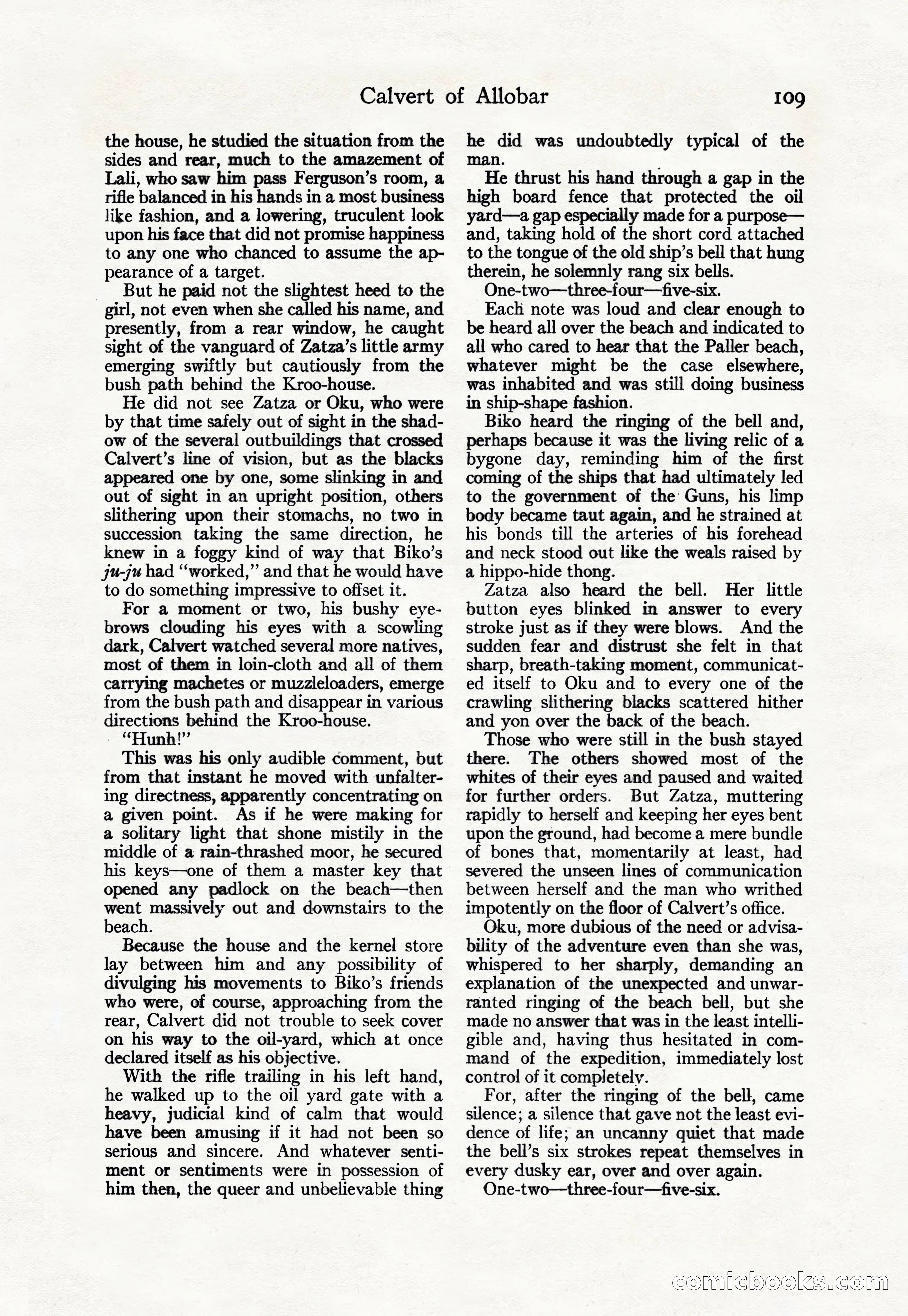 Adventure Magazine Cover, April 30, 1925 — page 119 of 204