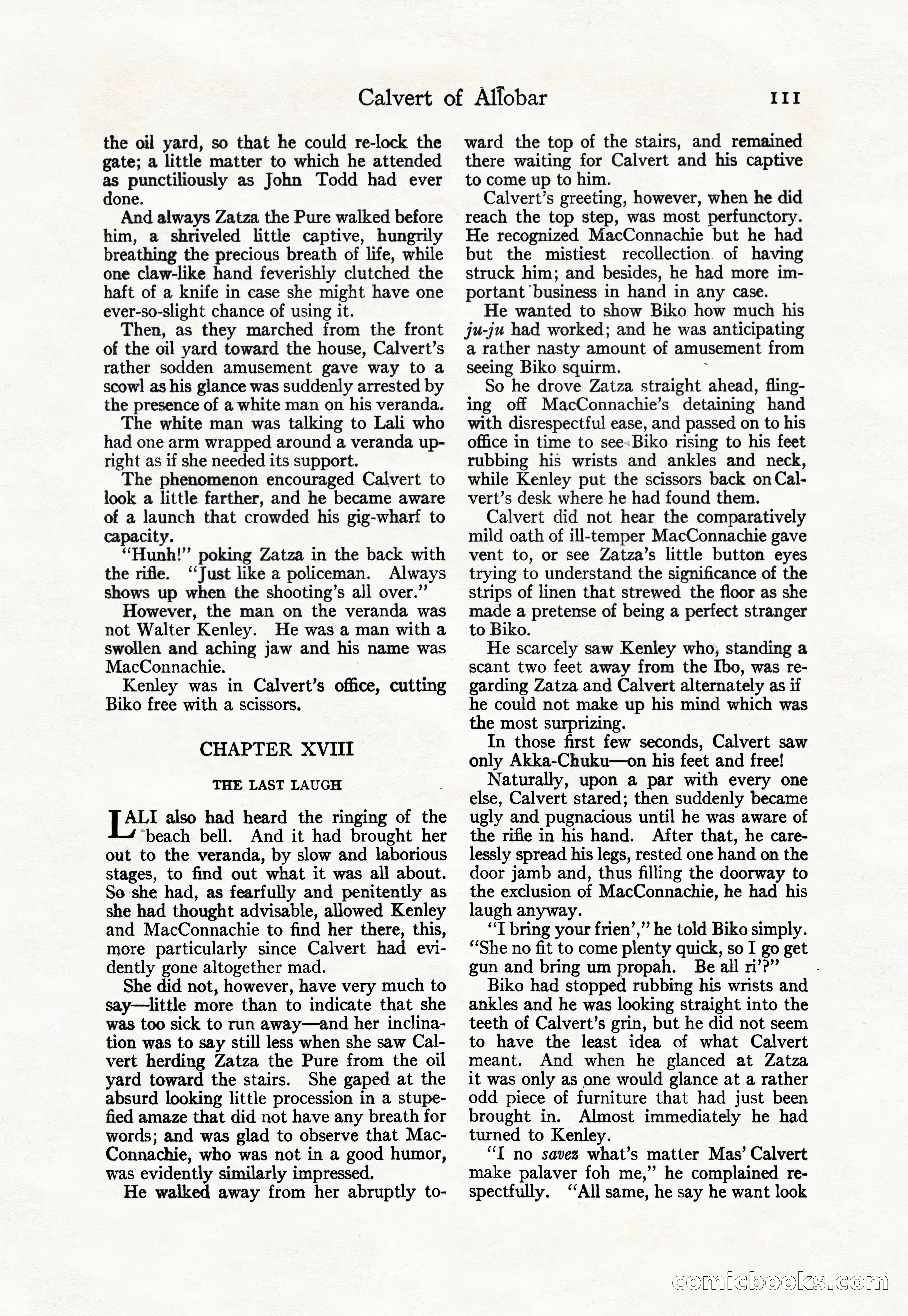 Adventure Magazine Cover, April 30, 1925 — page 121 of 204