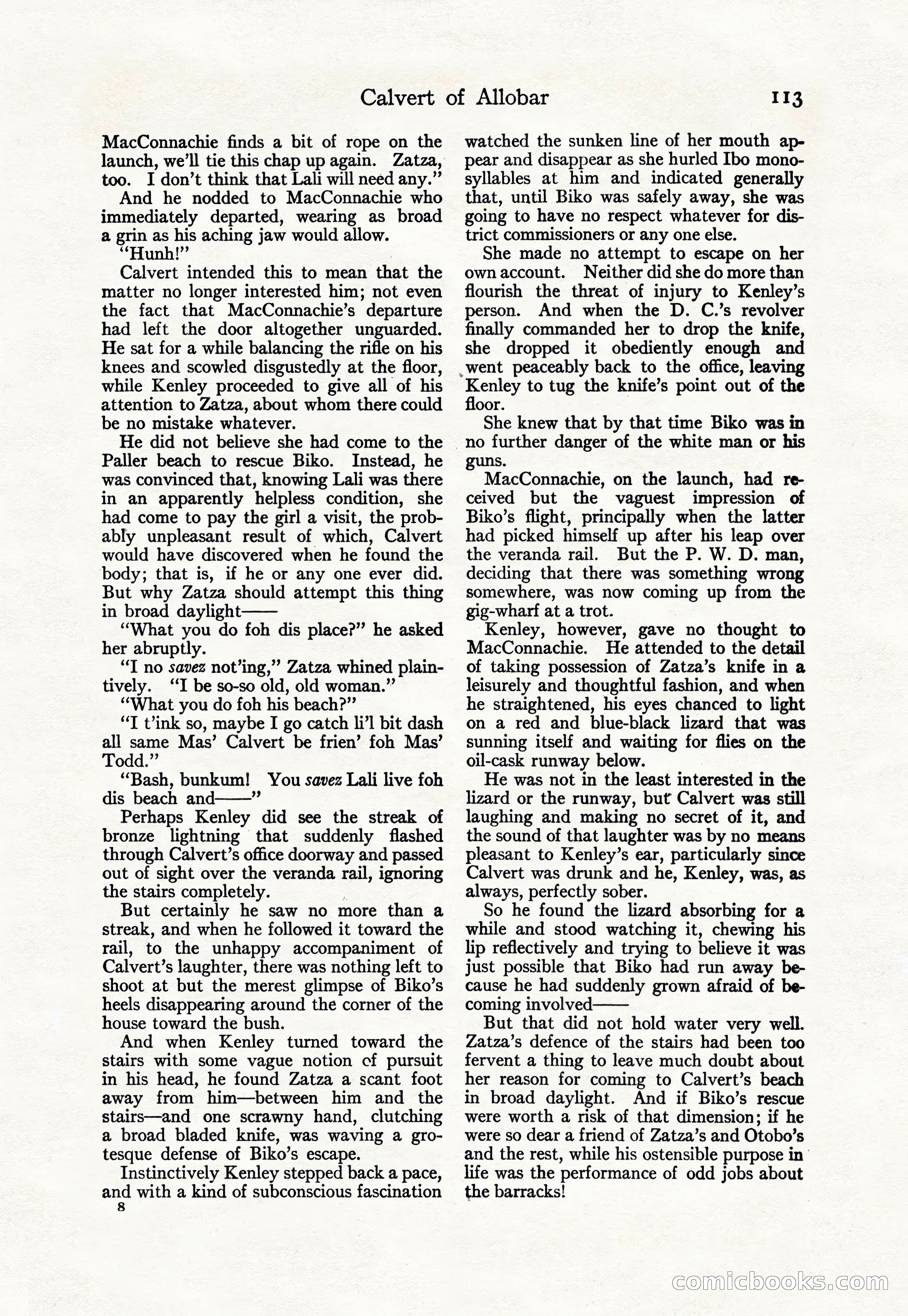 Adventure Magazine Cover, April 30, 1925 — page 123 of 204