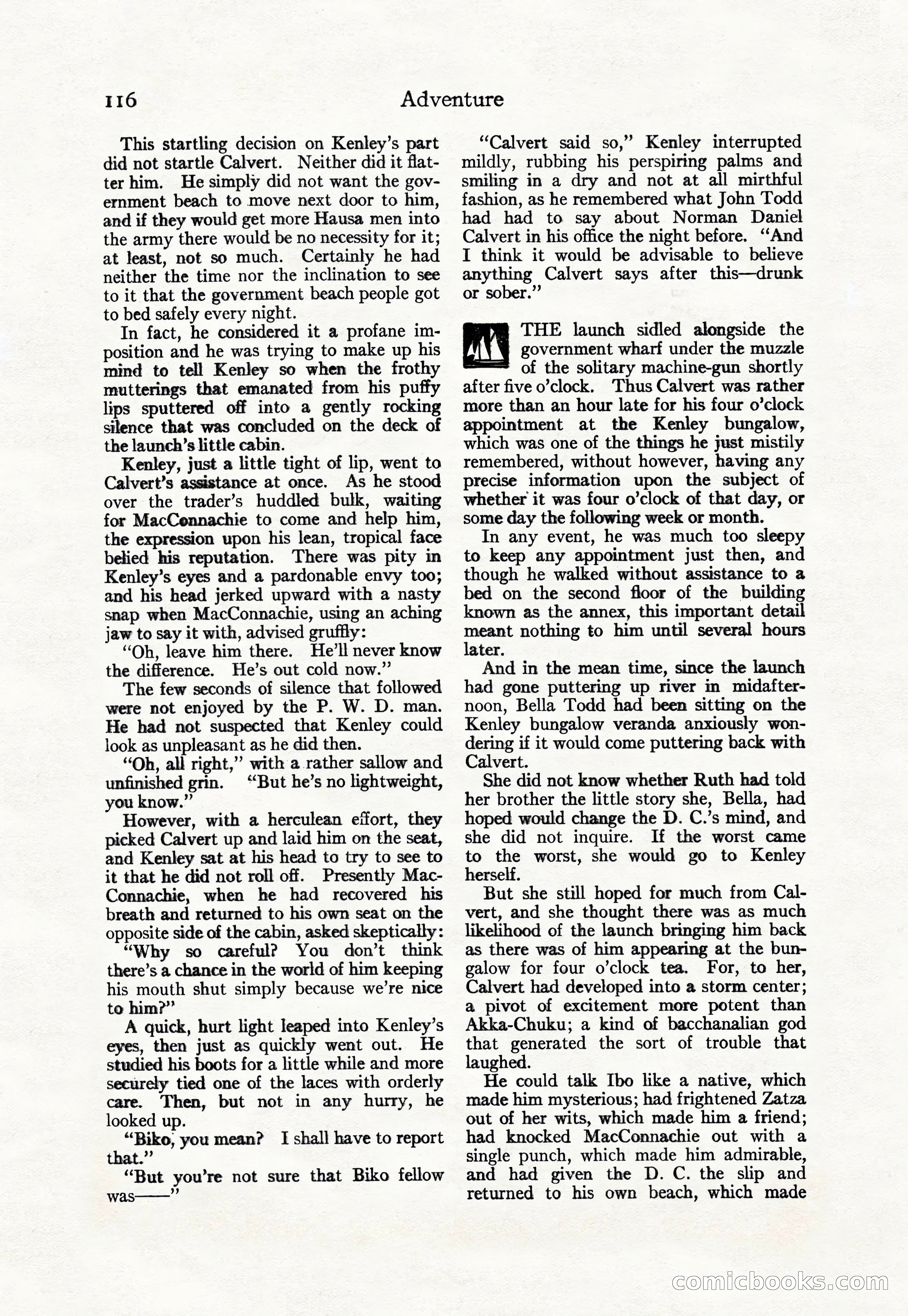 Adventure Magazine Cover, April 30, 1925 — page 126 of 204