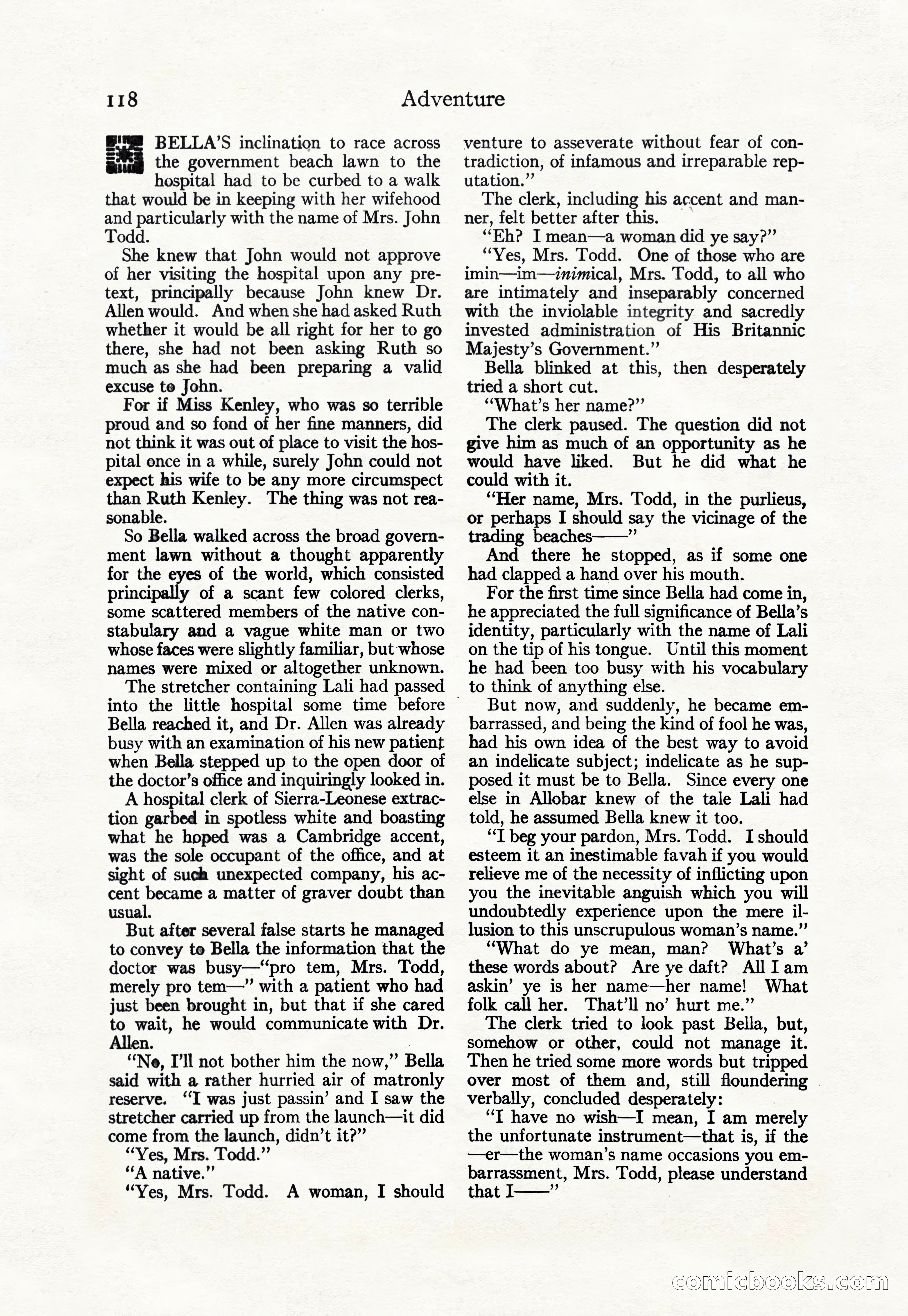 Adventure Magazine Cover, April 30, 1925 — page 128 of 204