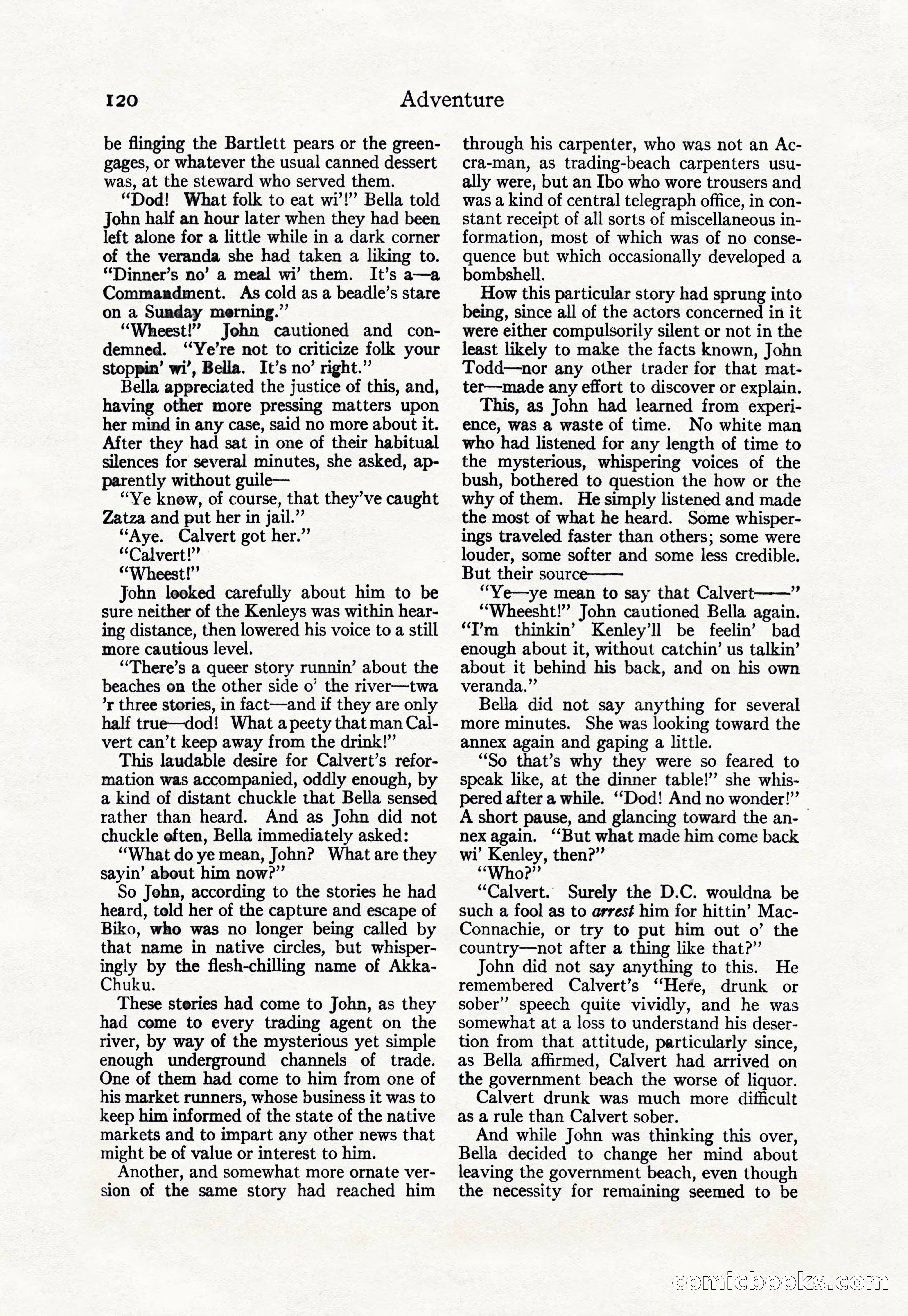 Adventure Magazine Cover, April 30, 1925 — page 130 of 204