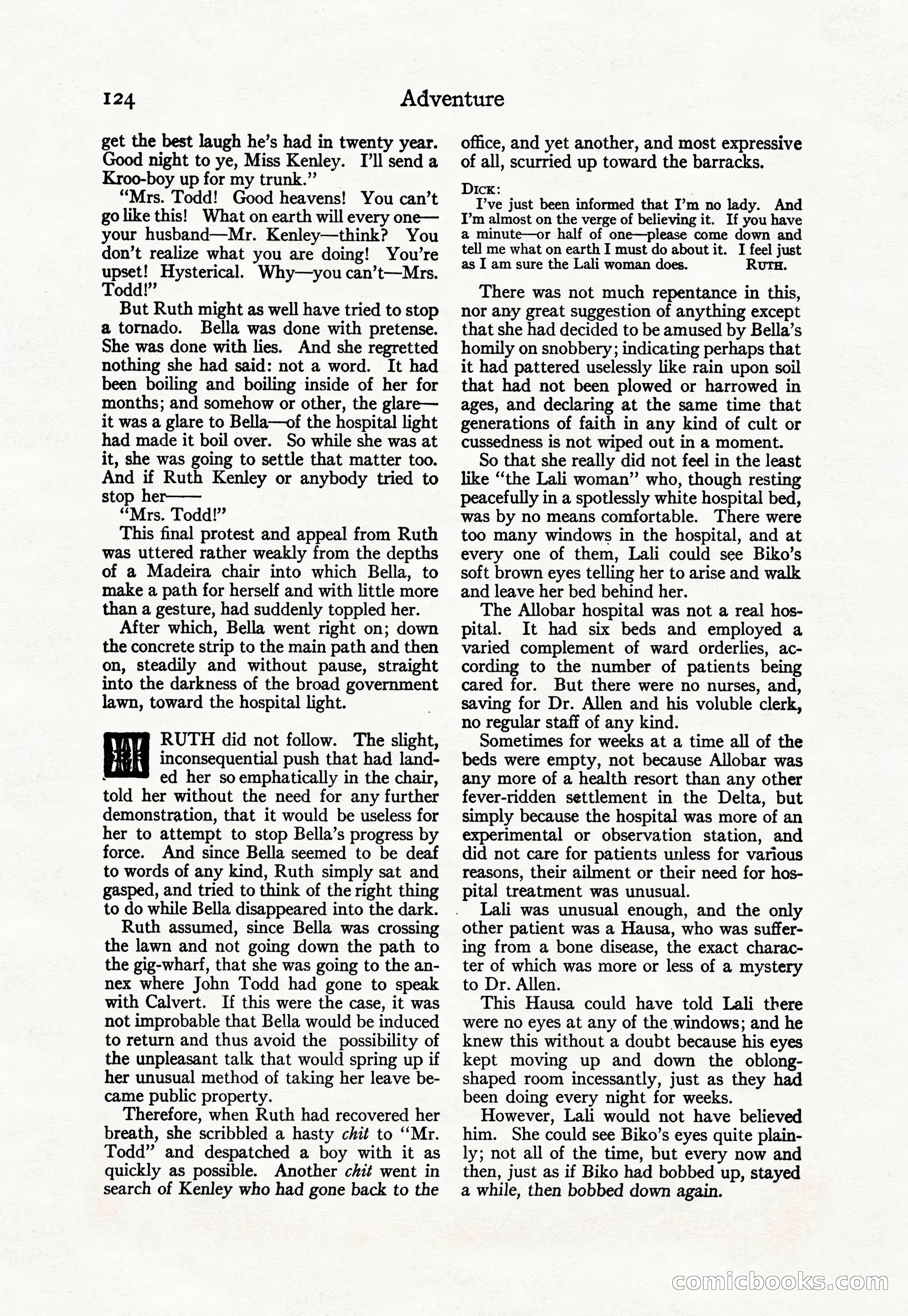Adventure Magazine Cover, April 30, 1925 — page 134 of 204