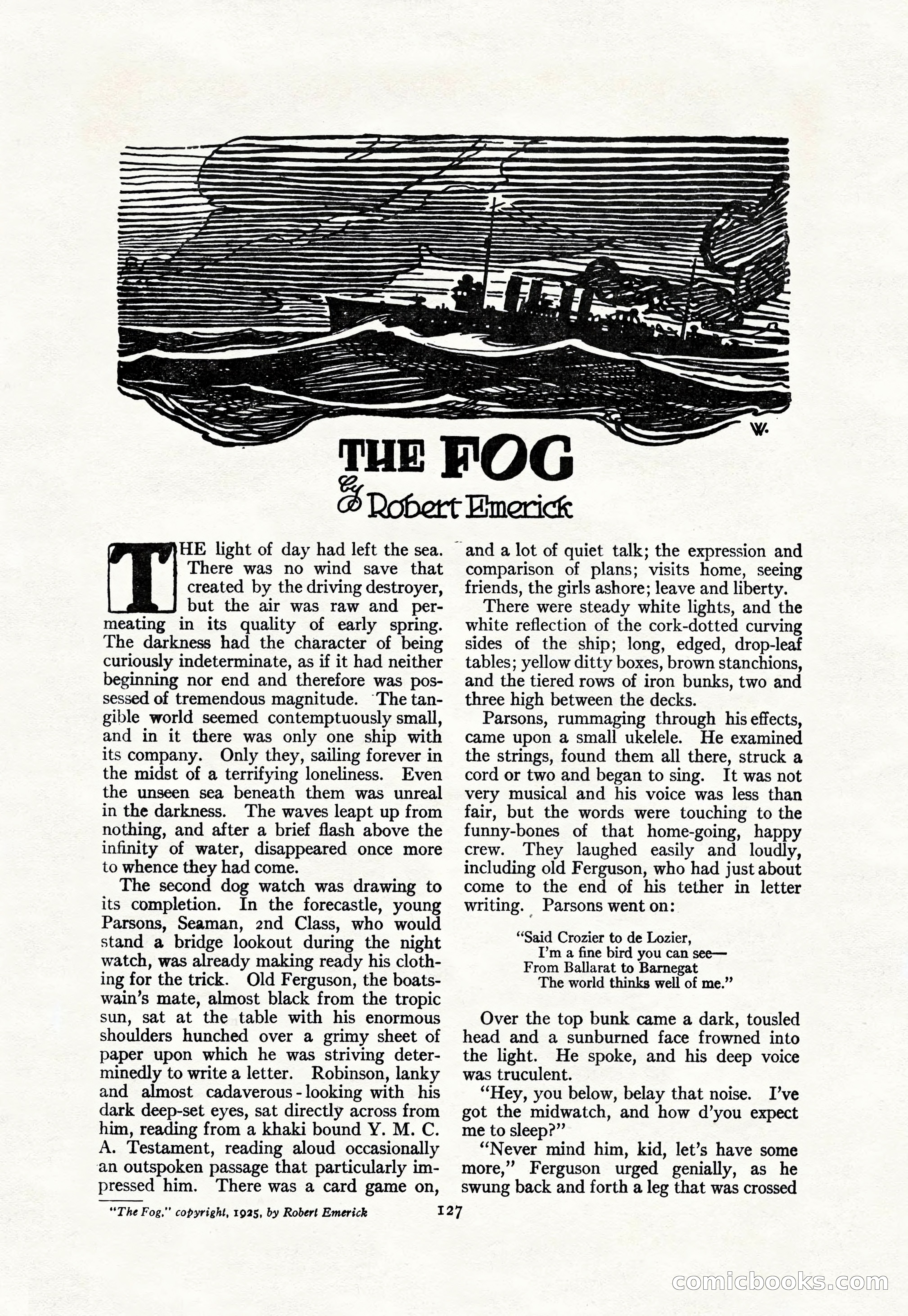 Adventure Magazine Cover, April 30, 1925 — page 137 of 204