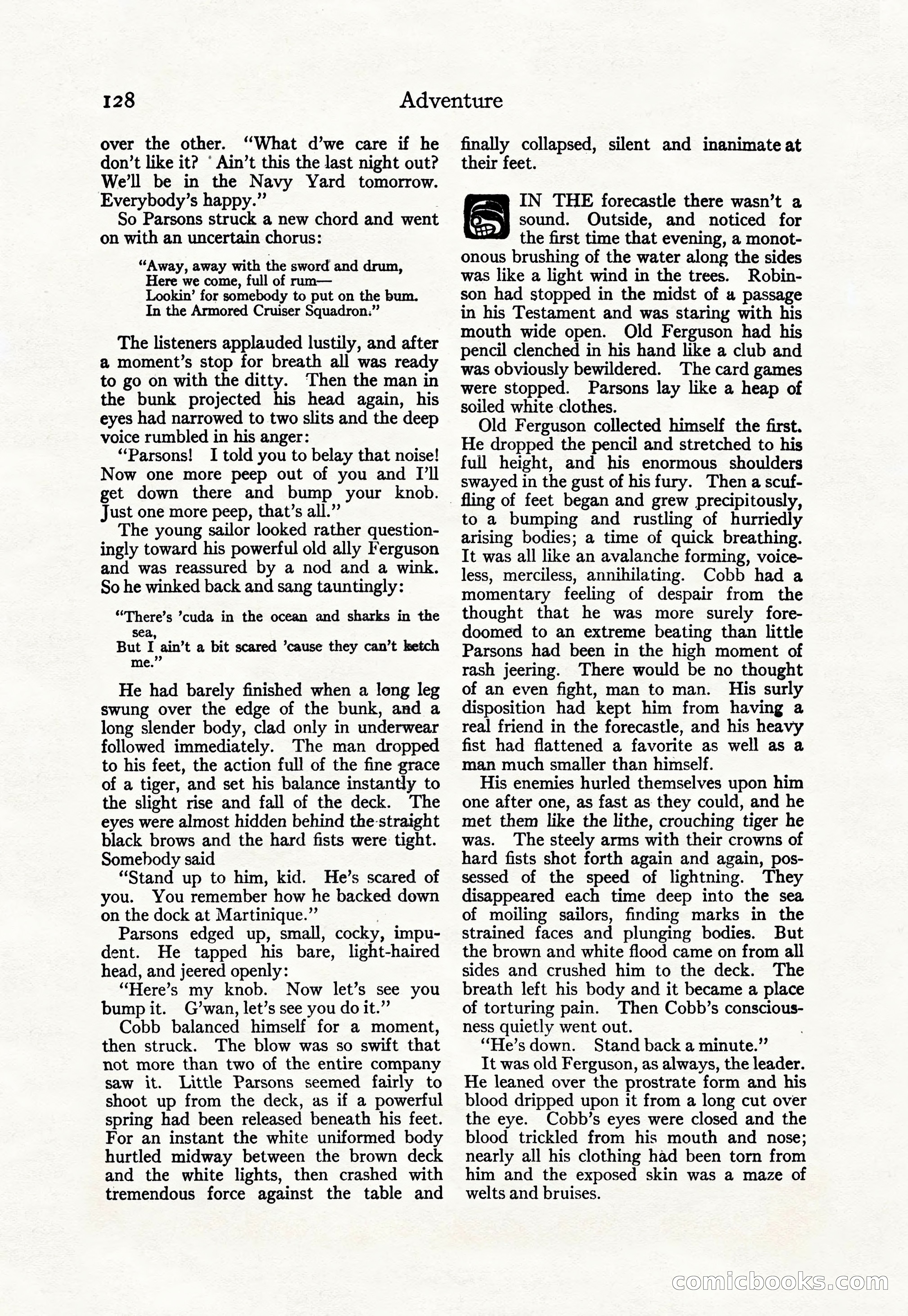 Adventure Magazine Cover, April 30, 1925 — page 138 of 204