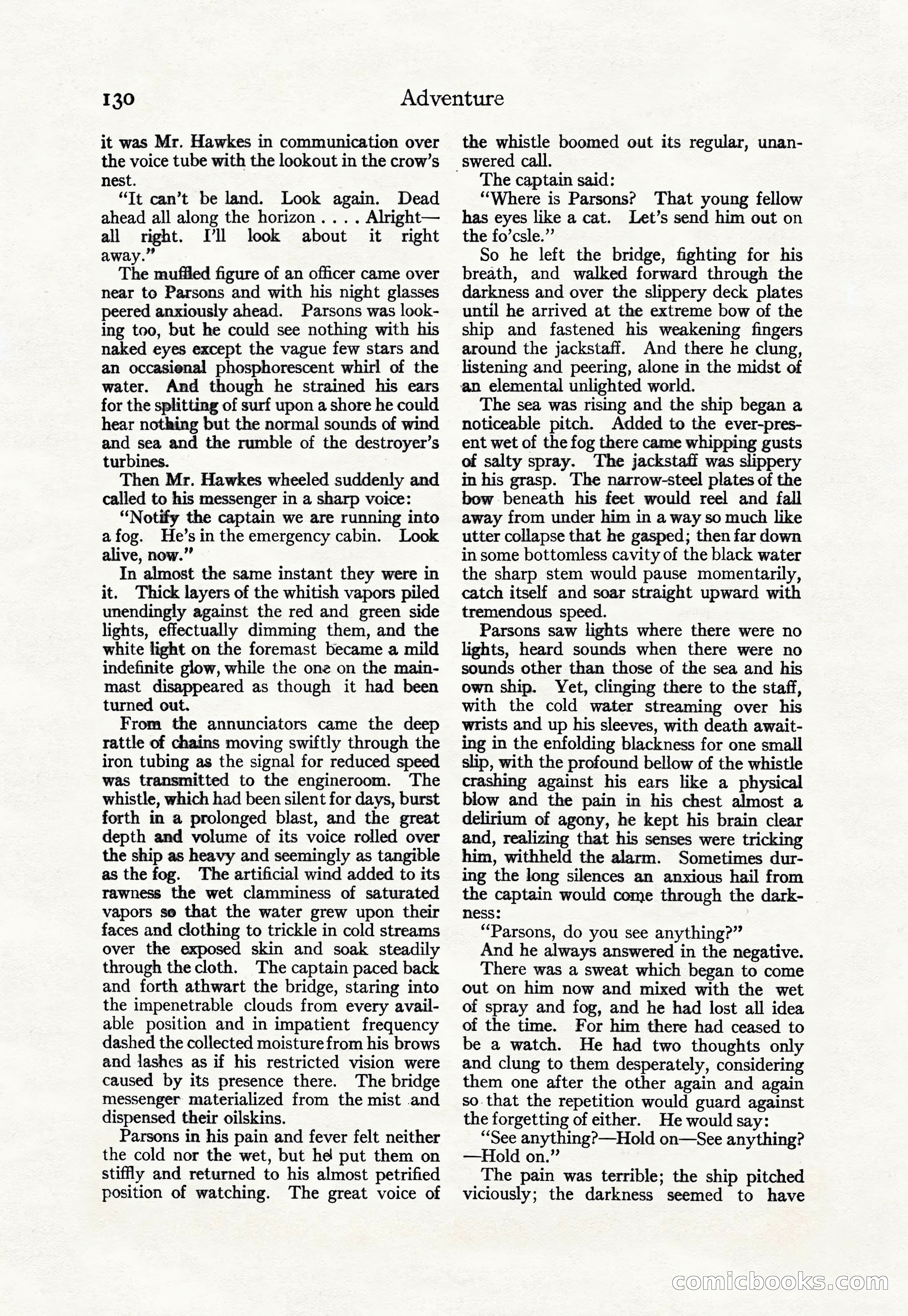 Adventure Magazine Cover, April 30, 1925 — page 140 of 204