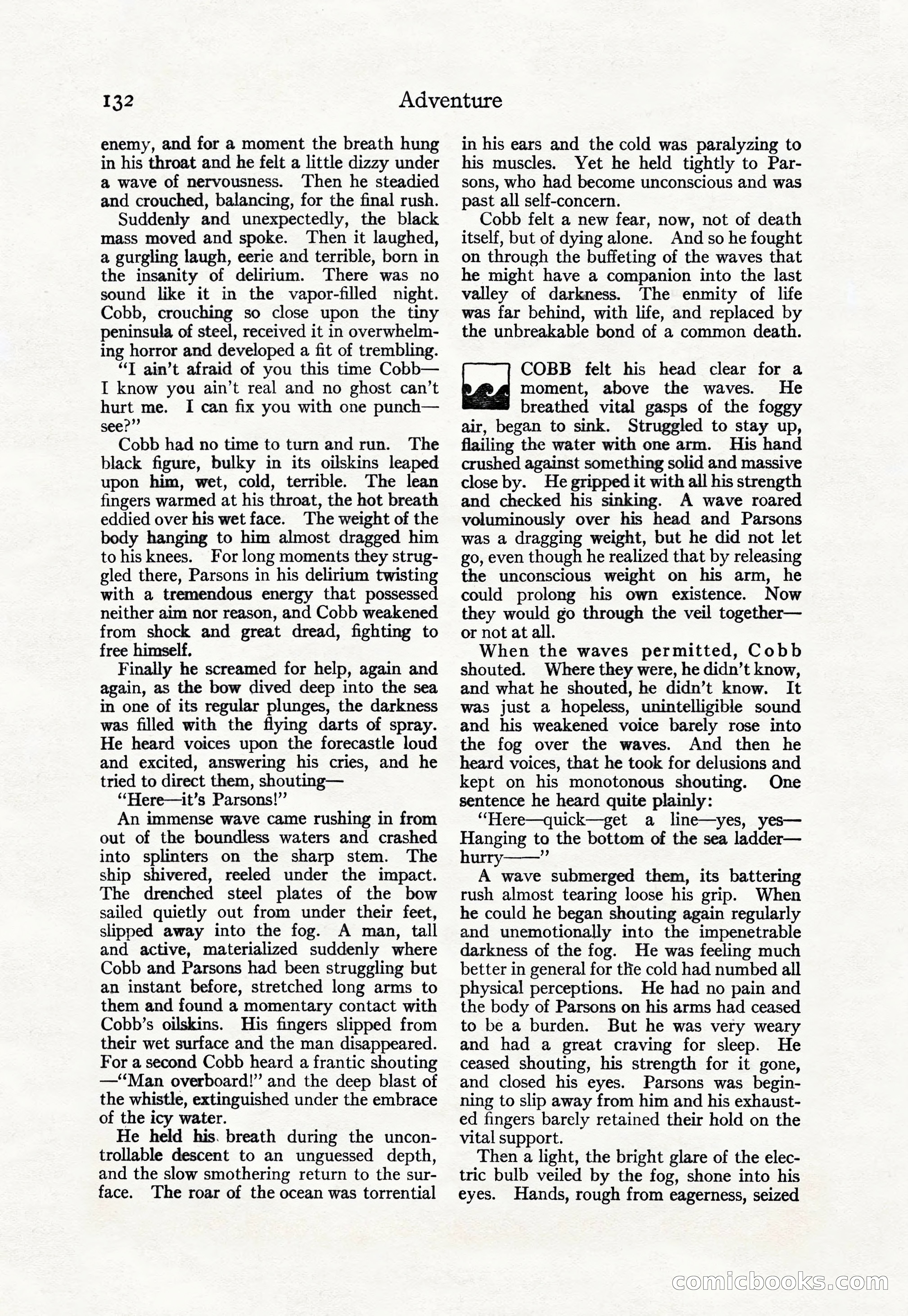 Adventure Magazine Cover, April 30, 1925 — page 142 of 204