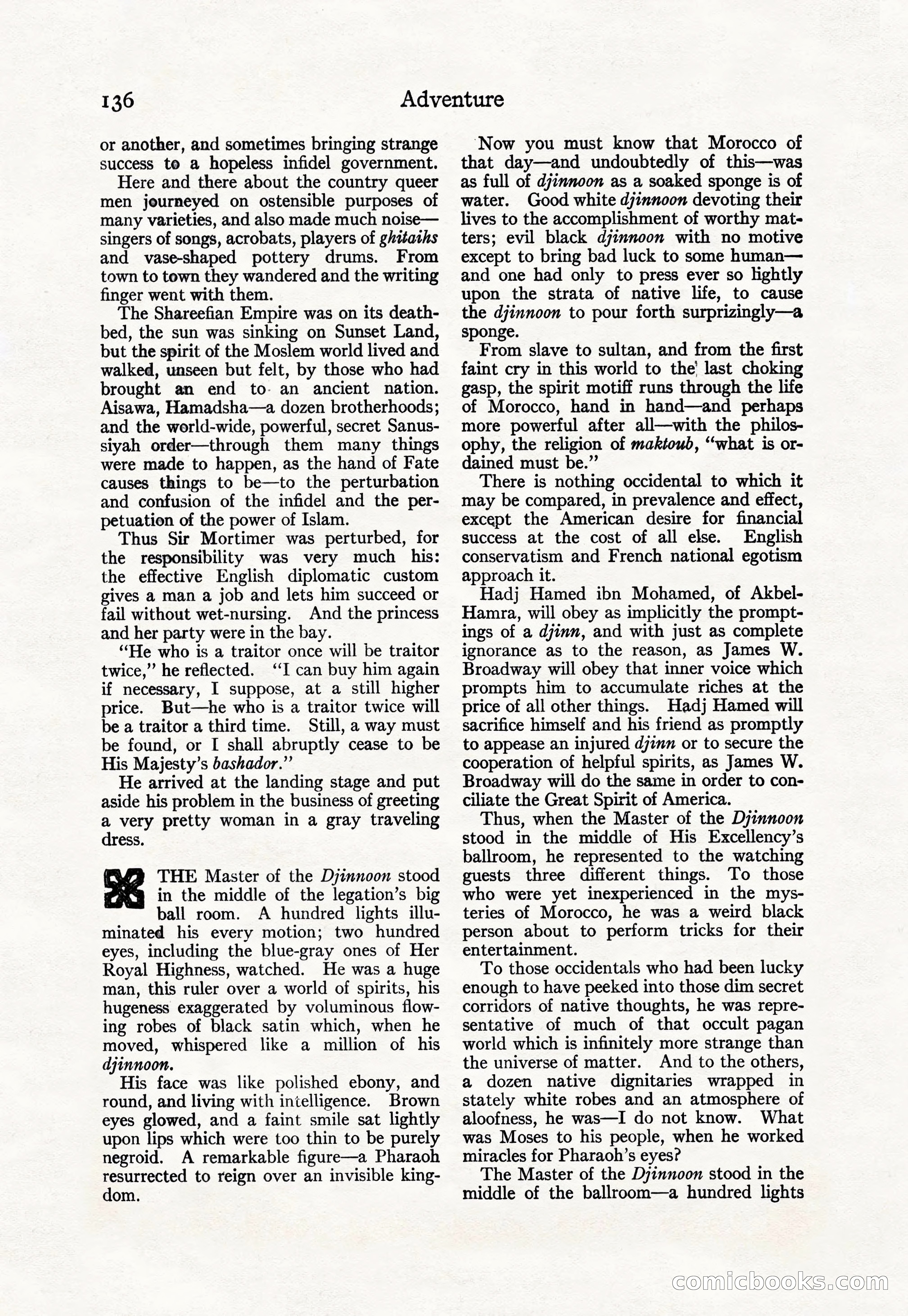 Adventure Magazine Cover, April 30, 1925 — page 146 of 204
