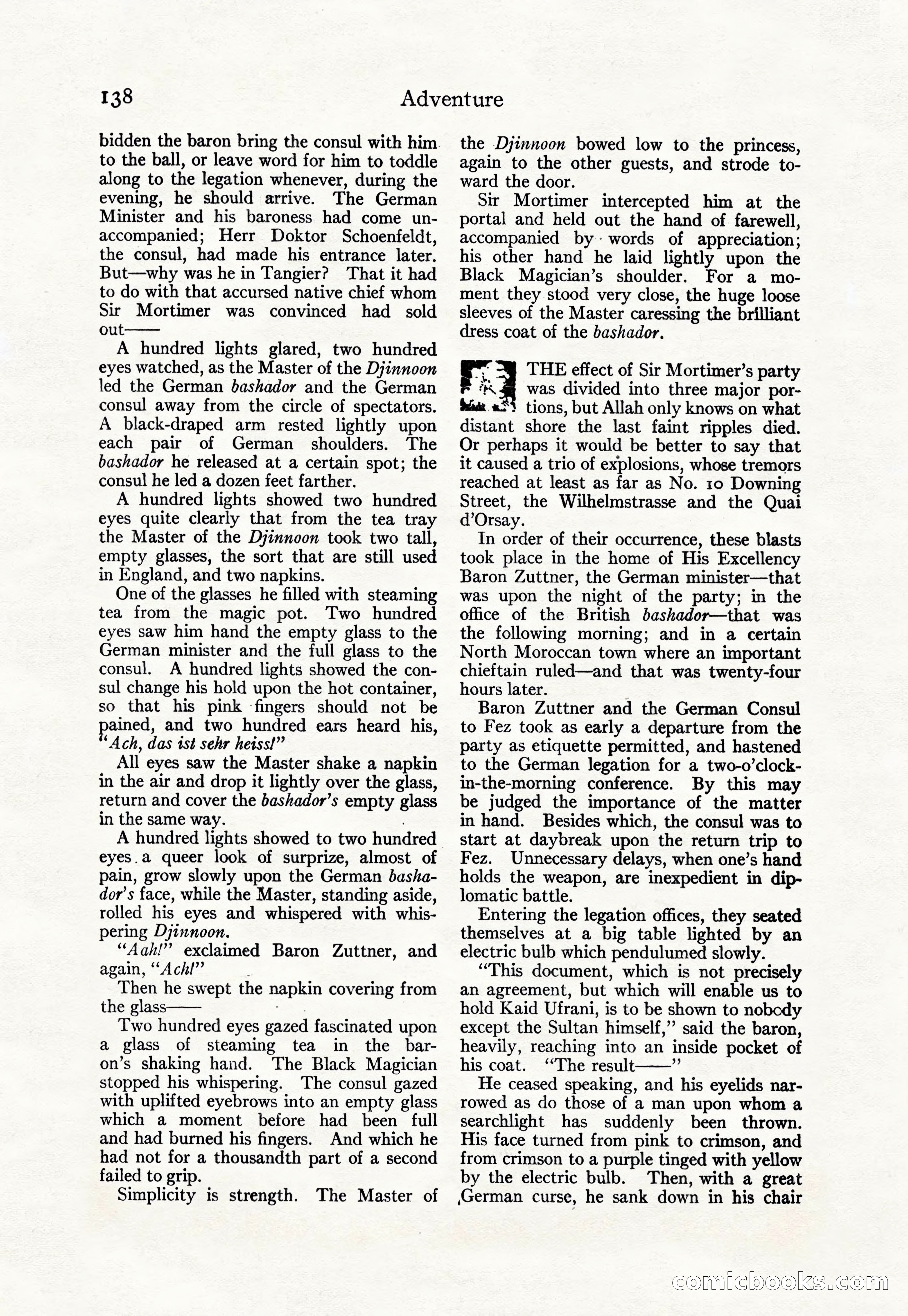 Adventure Magazine Cover, April 30, 1925 — page 148 of 204