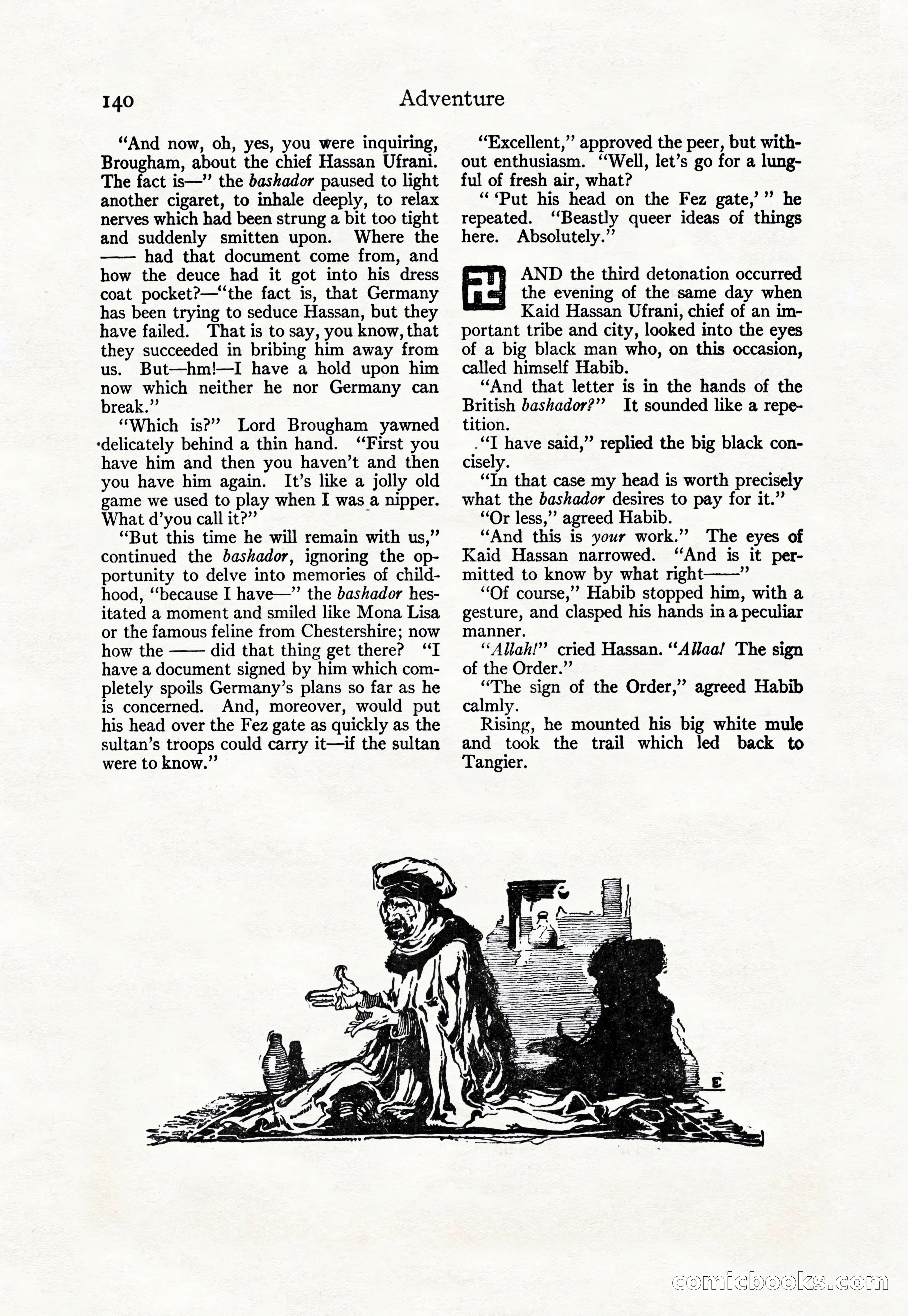 Adventure Magazine Cover, April 30, 1925 — page 150 of 204