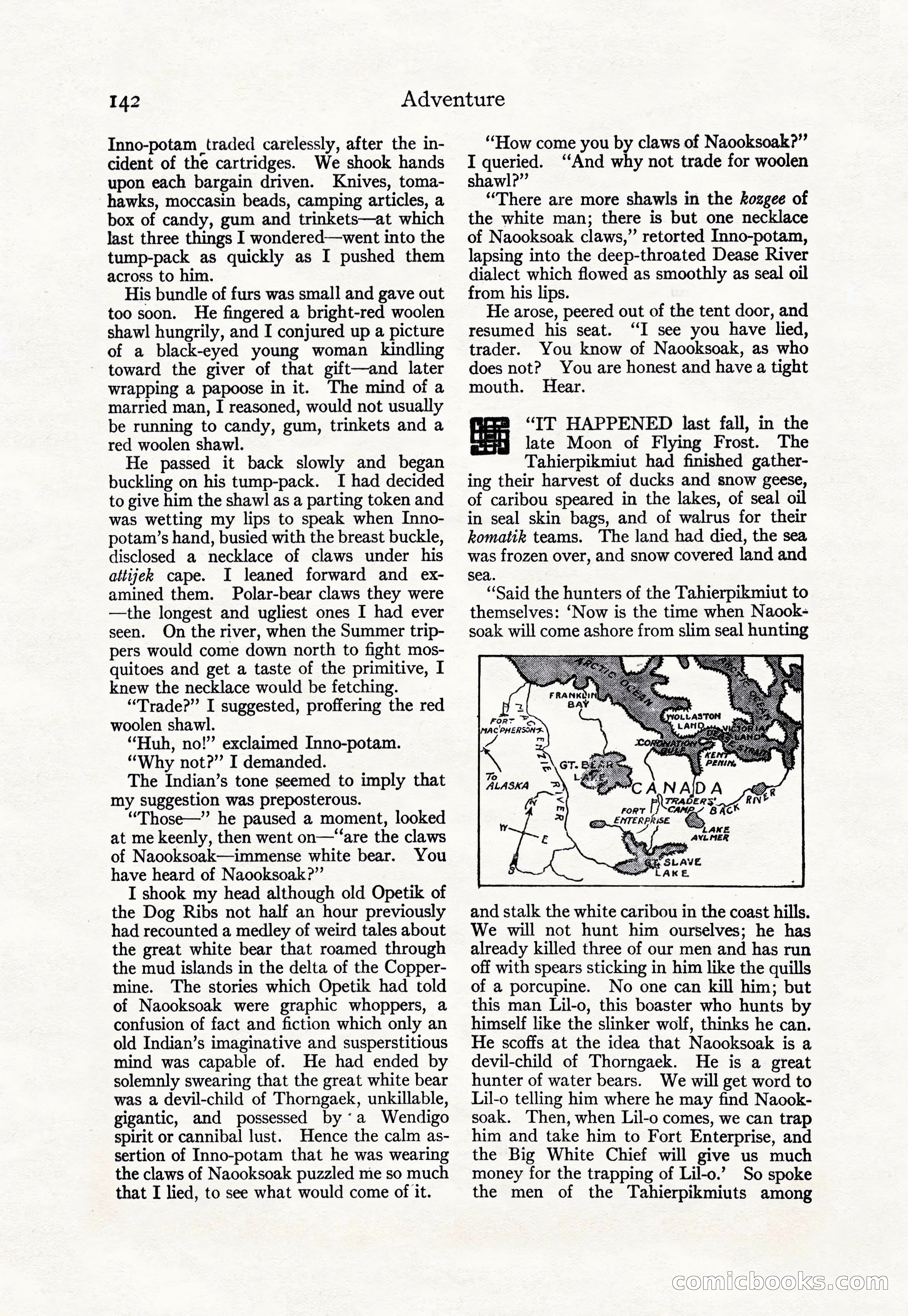 Adventure Magazine Cover, April 30, 1925 — page 152 of 204