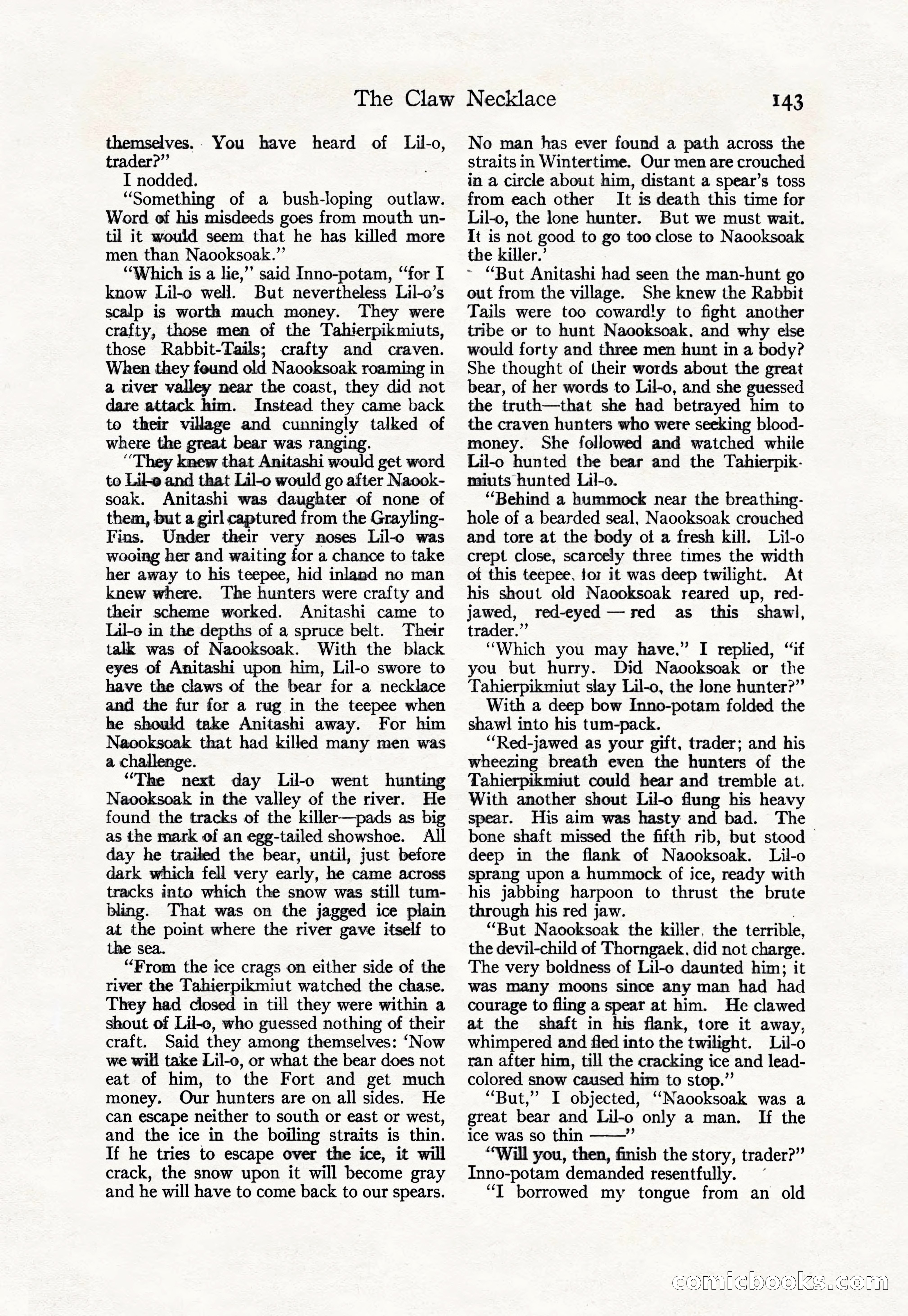 Adventure Magazine Cover, April 30, 1925 — page 153 of 204
