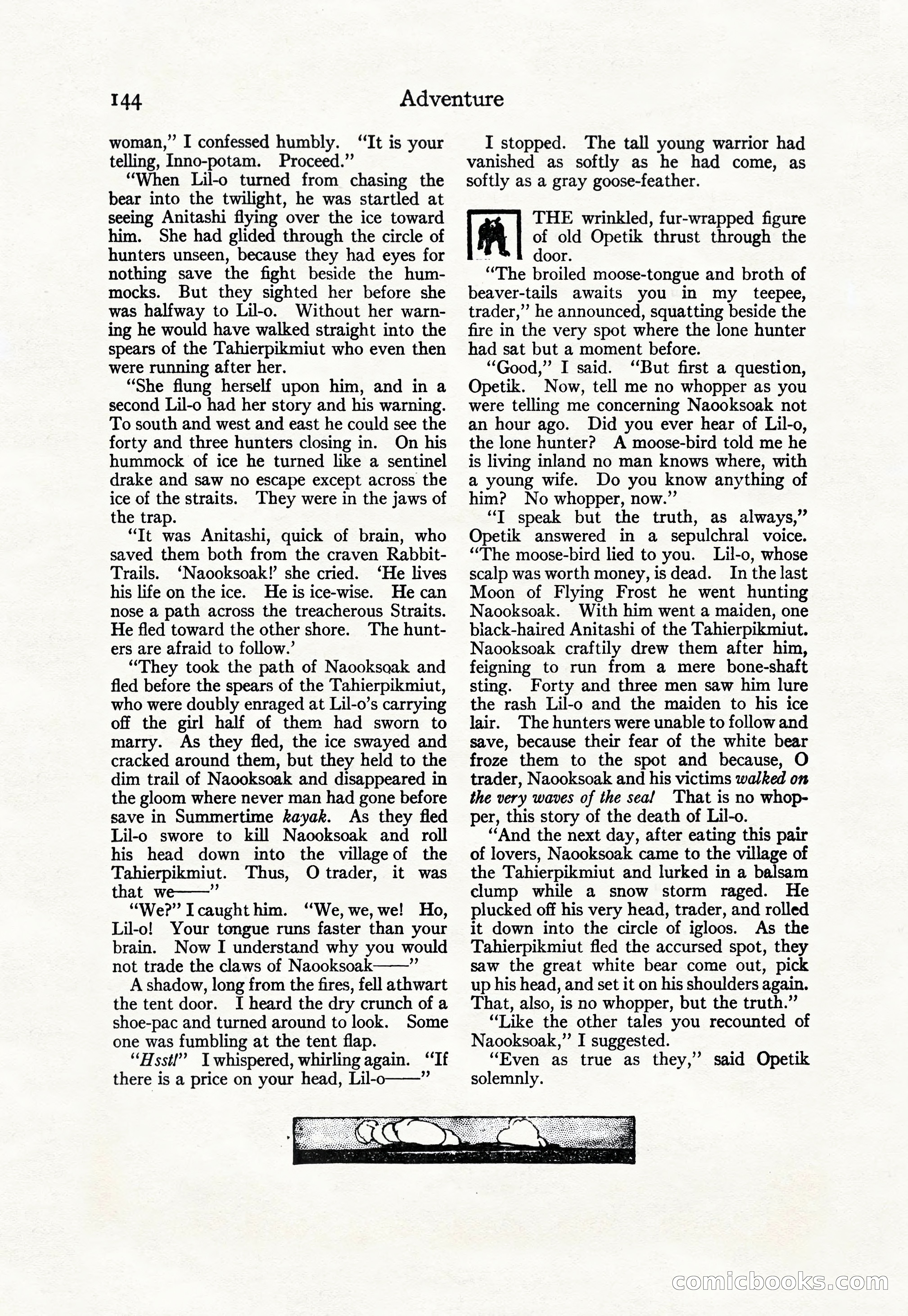 Adventure Magazine Cover, April 30, 1925 — page 154 of 204