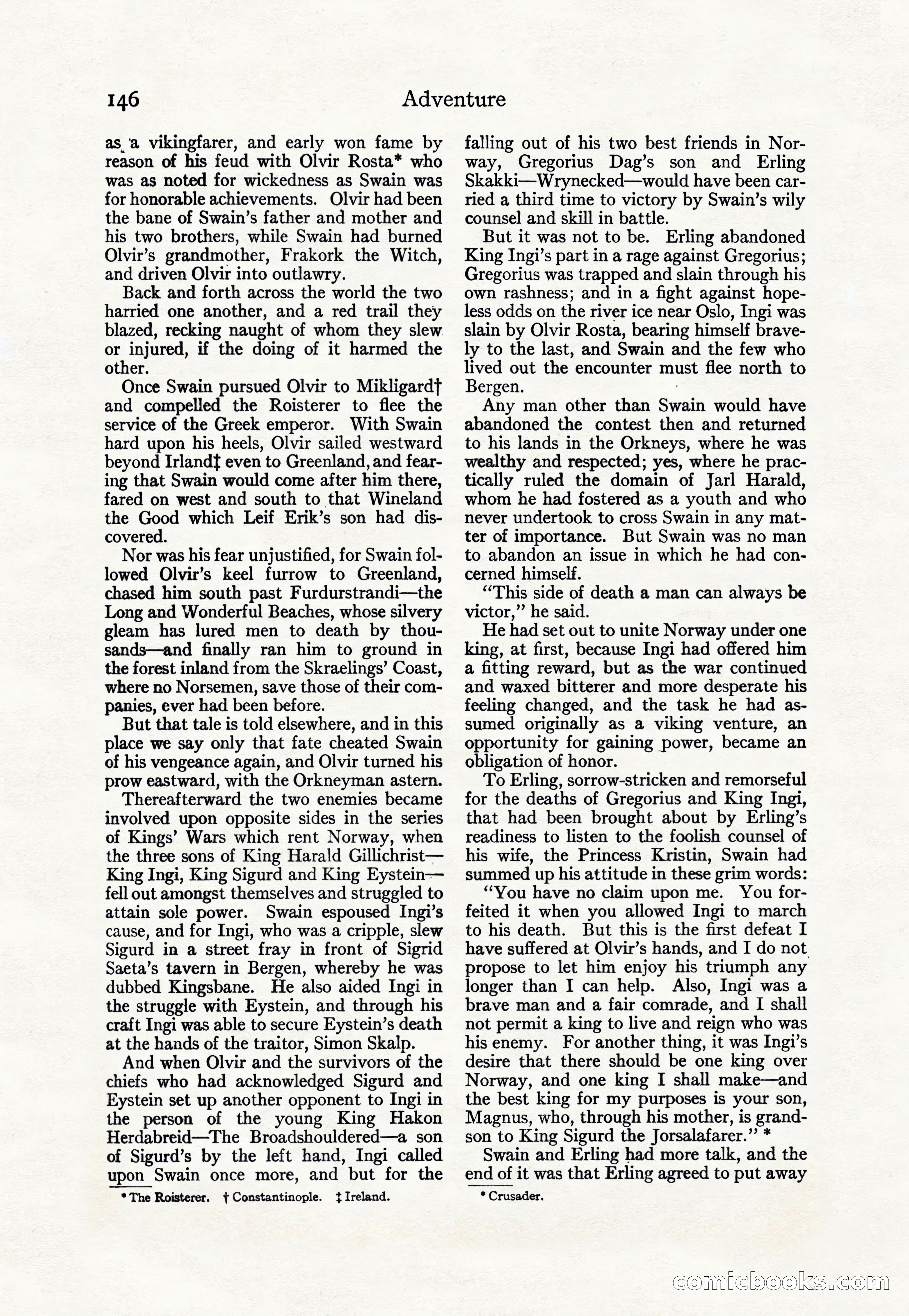 Adventure Magazine Cover, April 30, 1925 — page 156 of 204