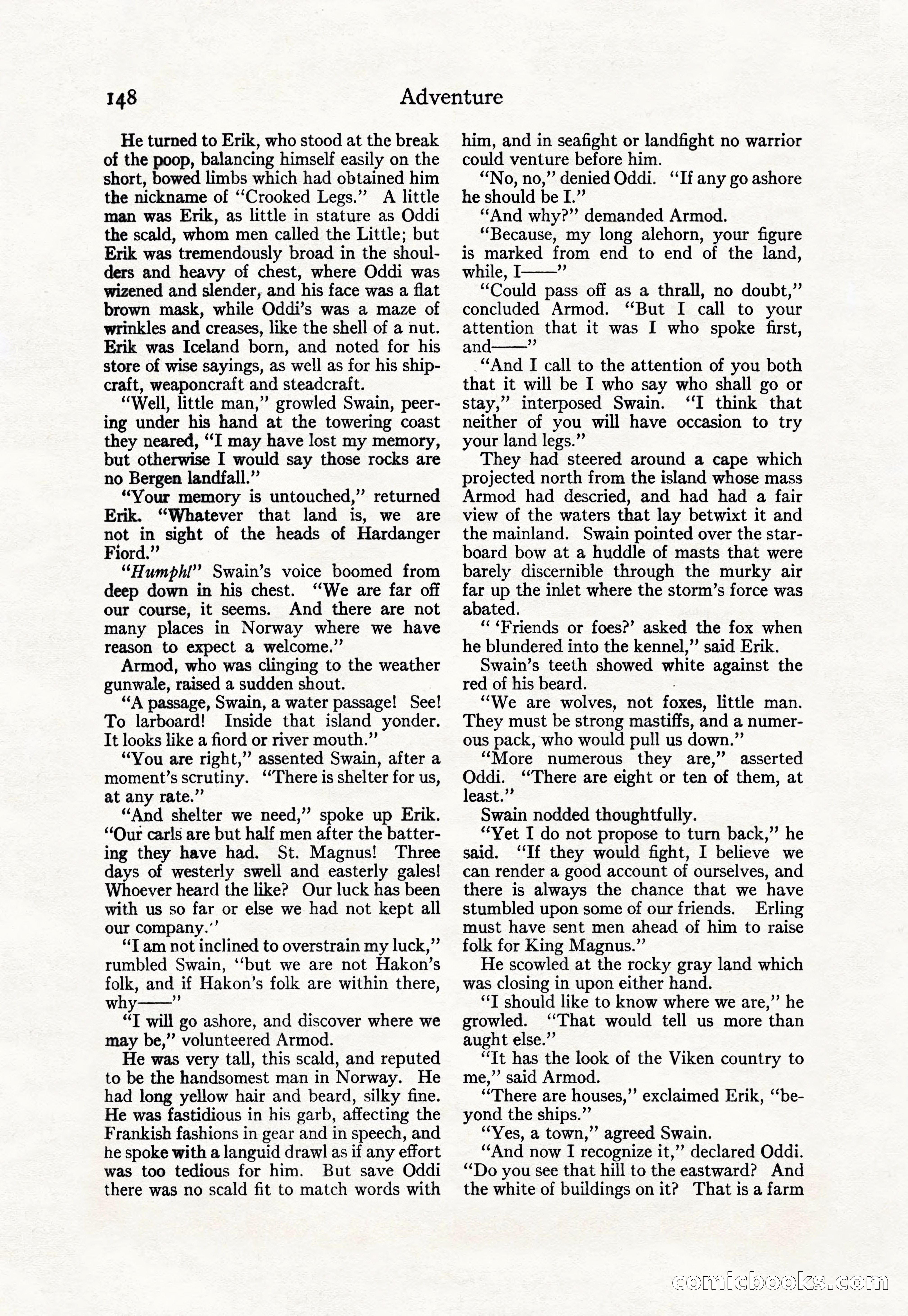 Adventure Magazine Cover, April 30, 1925 — page 158 of 204