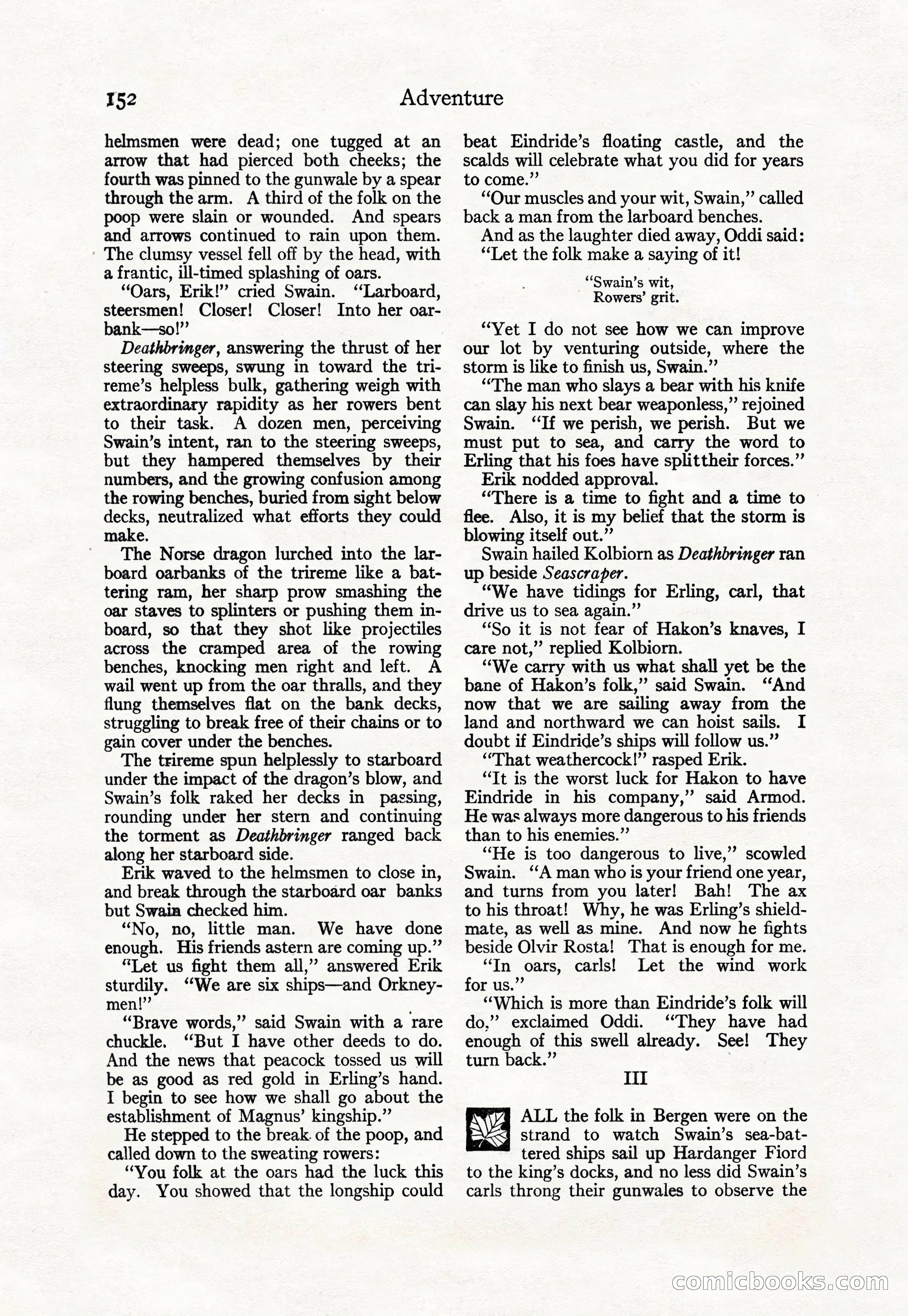 Adventure Magazine Cover, April 30, 1925 — page 162 of 204