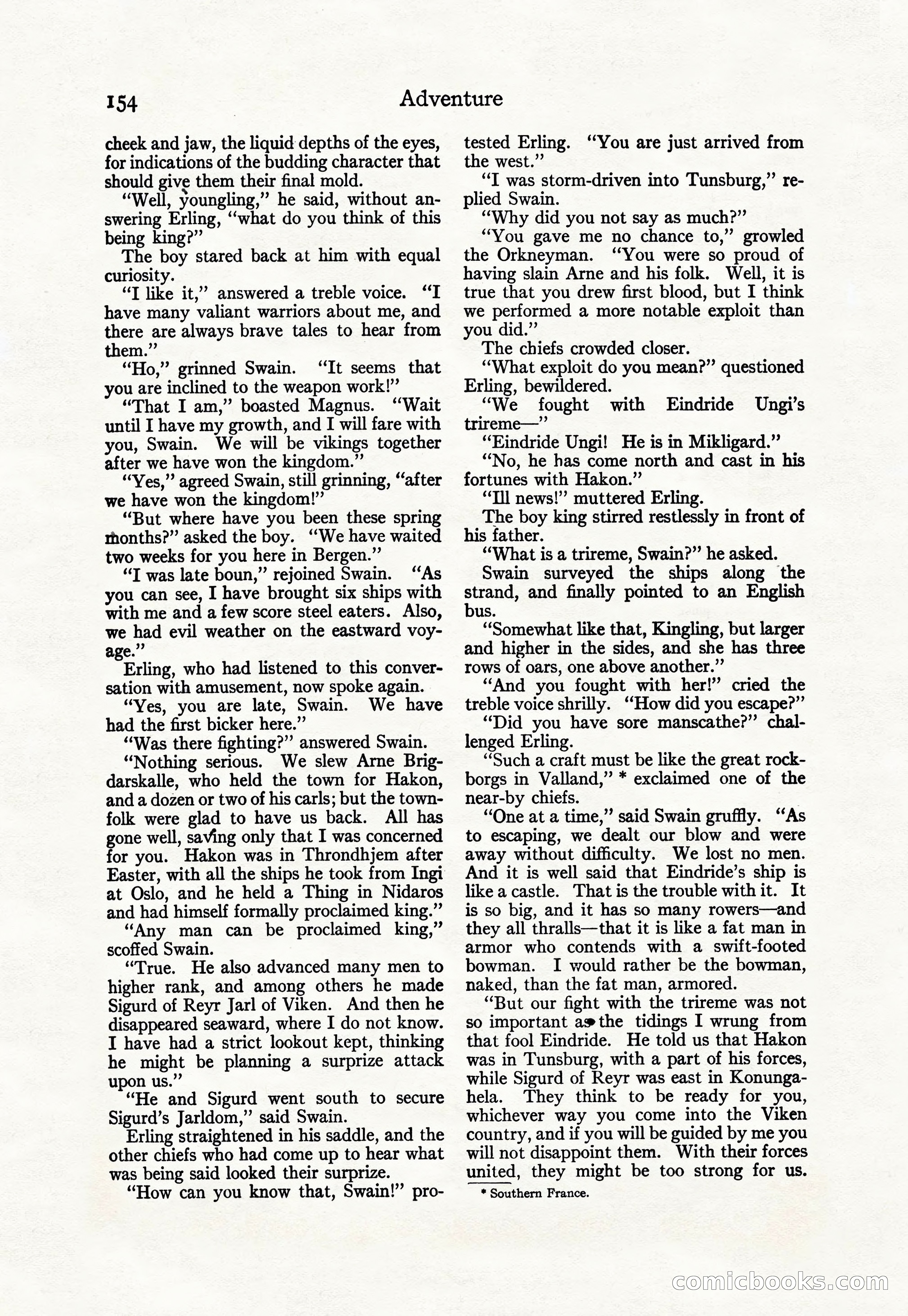 Adventure Magazine Cover, April 30, 1925 — page 164 of 204