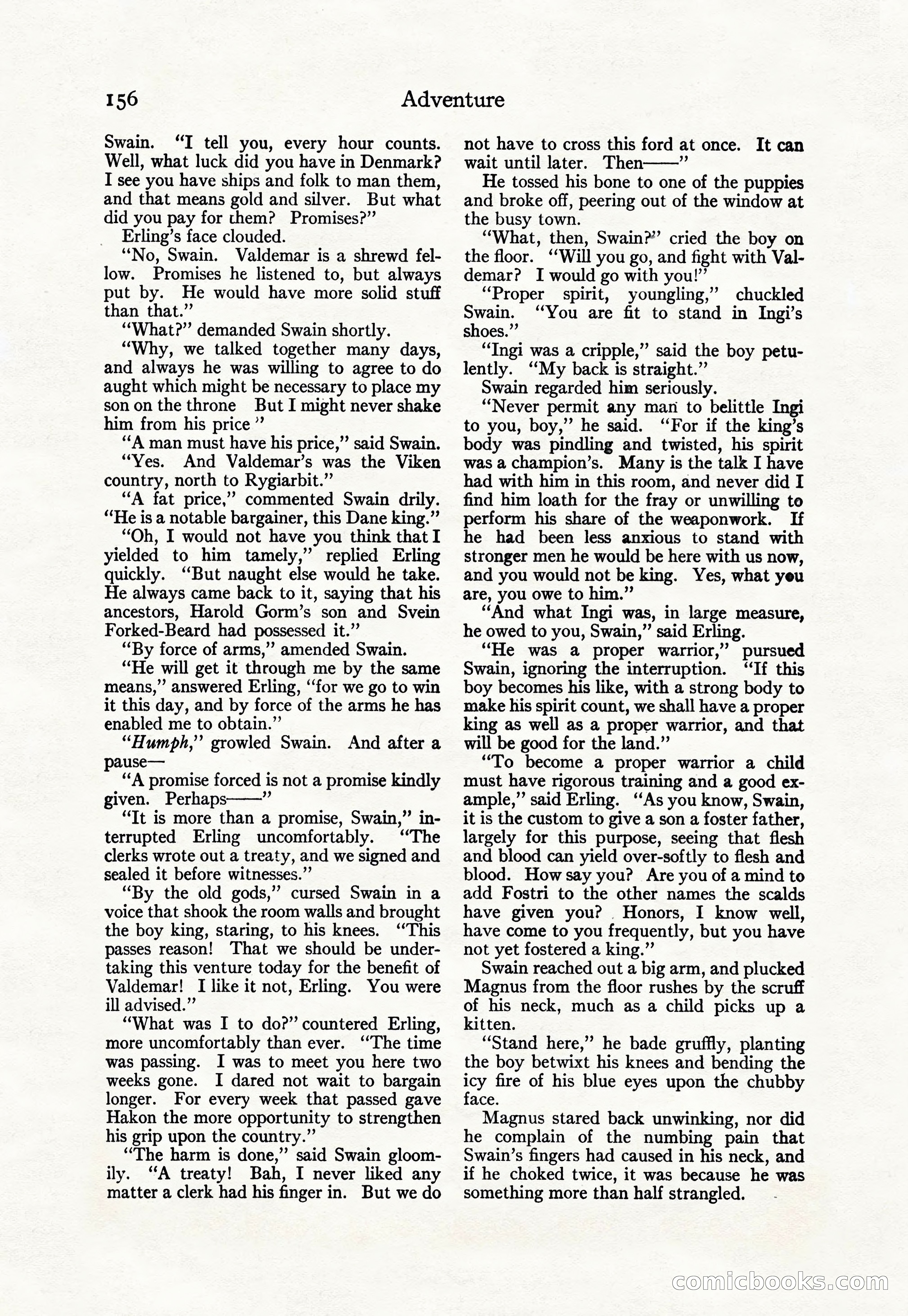 Adventure Magazine Cover, April 30, 1925 — page 166 of 204