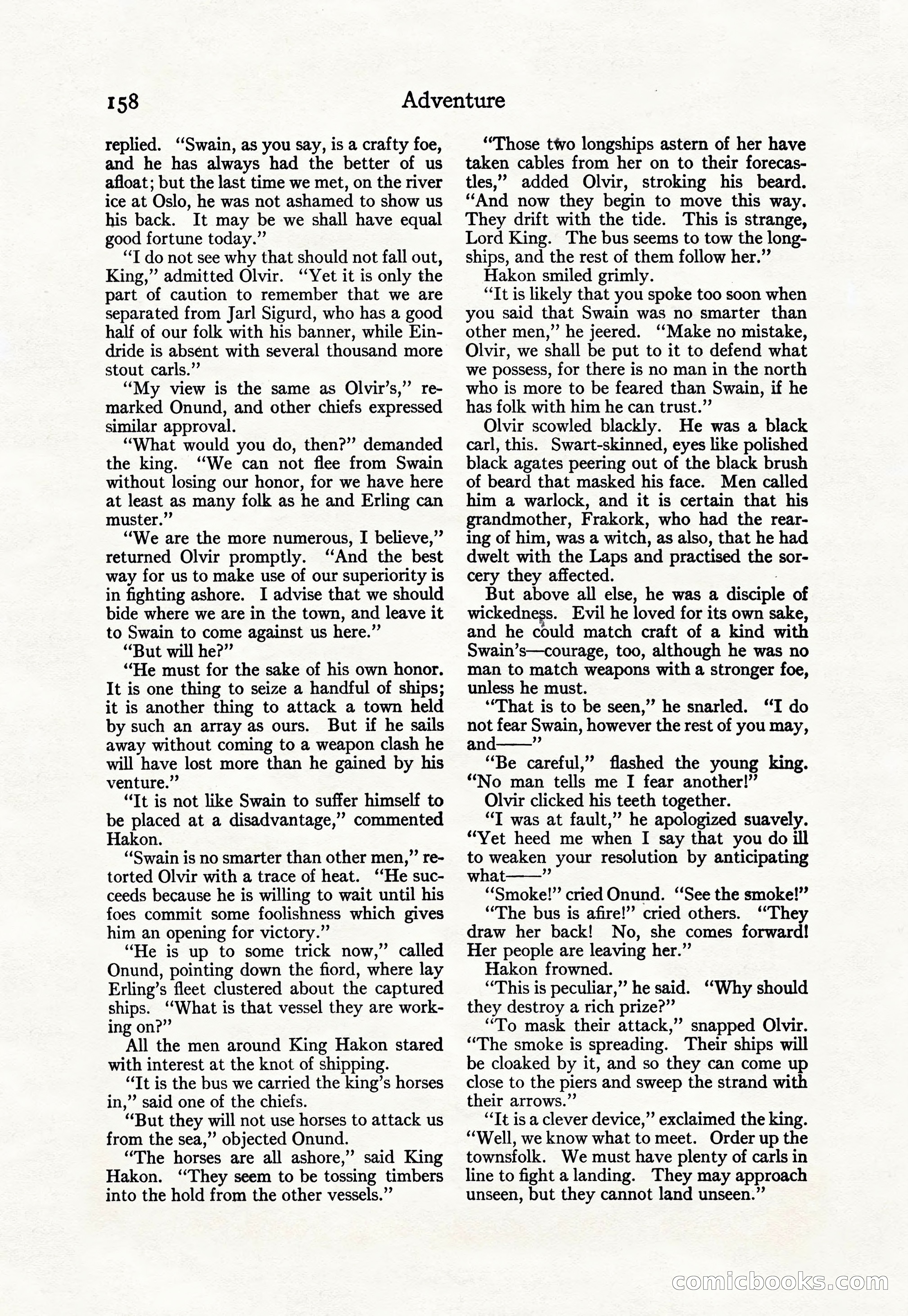 Adventure Magazine Cover, April 30, 1925 — page 168 of 204